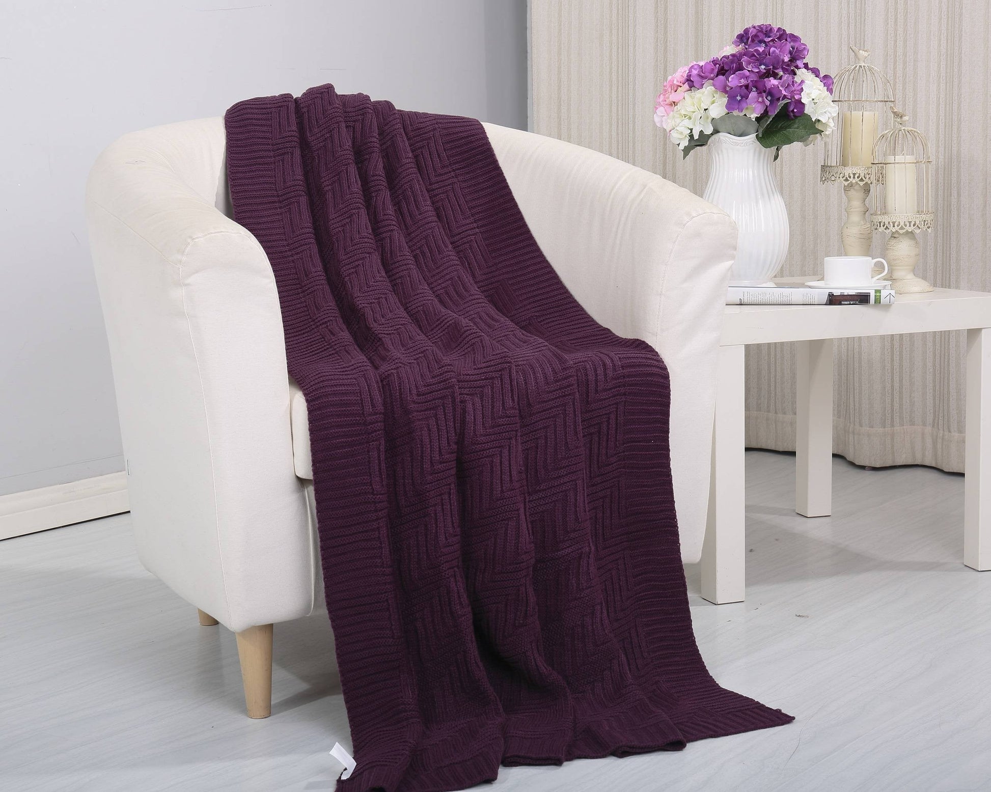 Faith, Hope, Love Home Decor Soft Piet Touch Classic Woven Knitted Throw Blanket - Best Buy Furniture