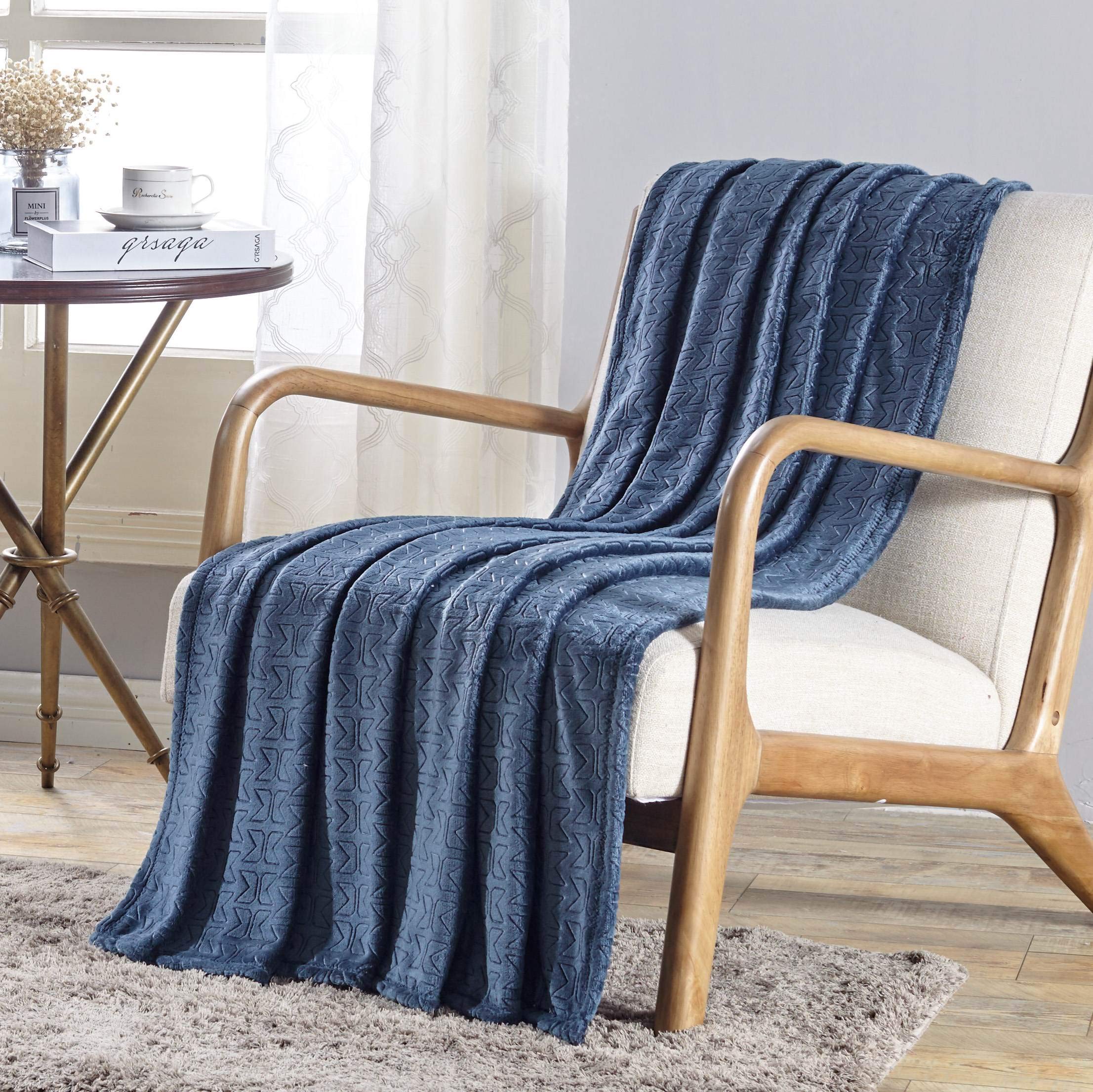 Faith, Hope, Love Home Decor The Shore Embossed Ultra Lush Santorini Throw Blanket - Best Buy Furniture
