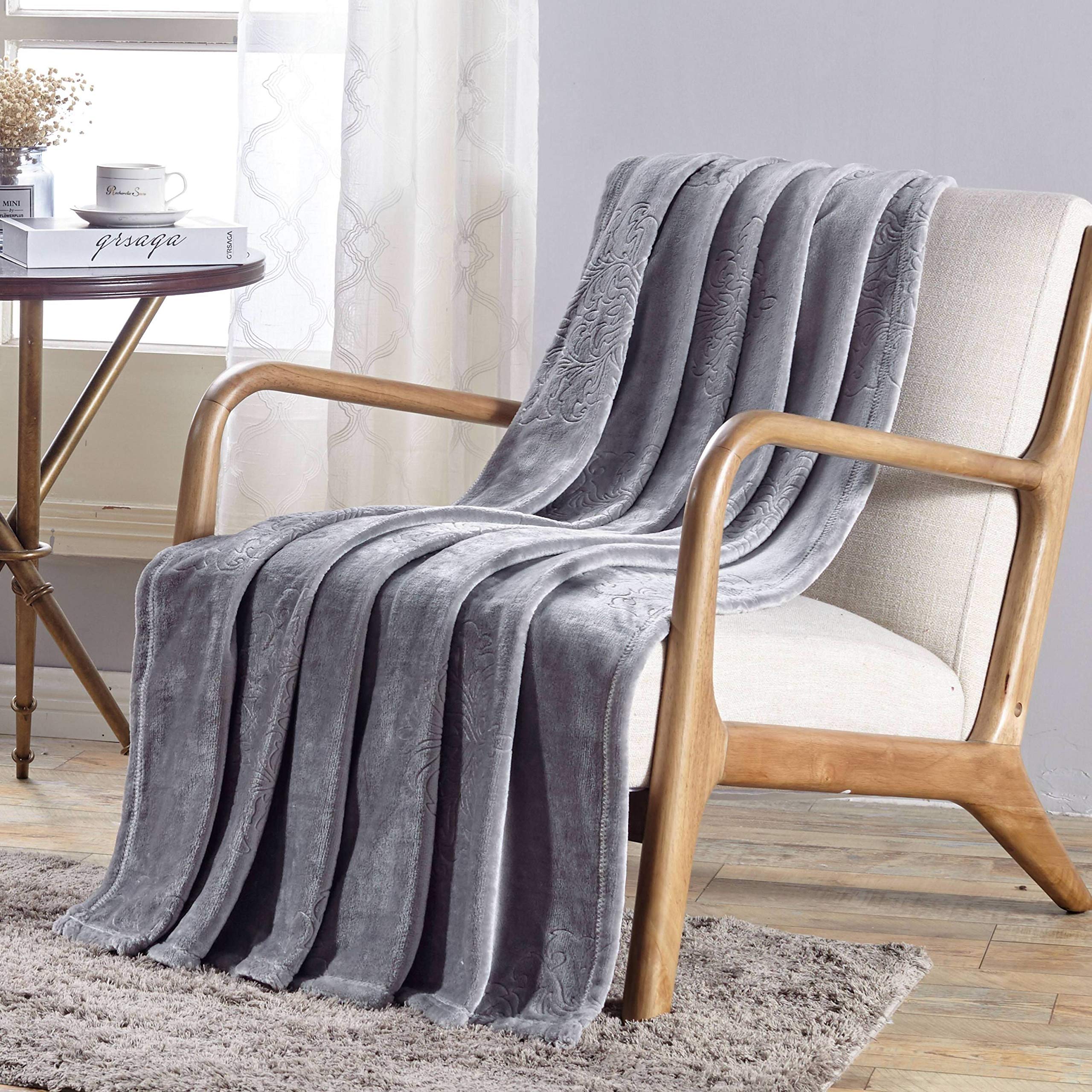 Faith, Hope, Love Home Decor Fleur De Lis Embossed Ultra Lush Paris Throw Blanket - Best Buy Furniture