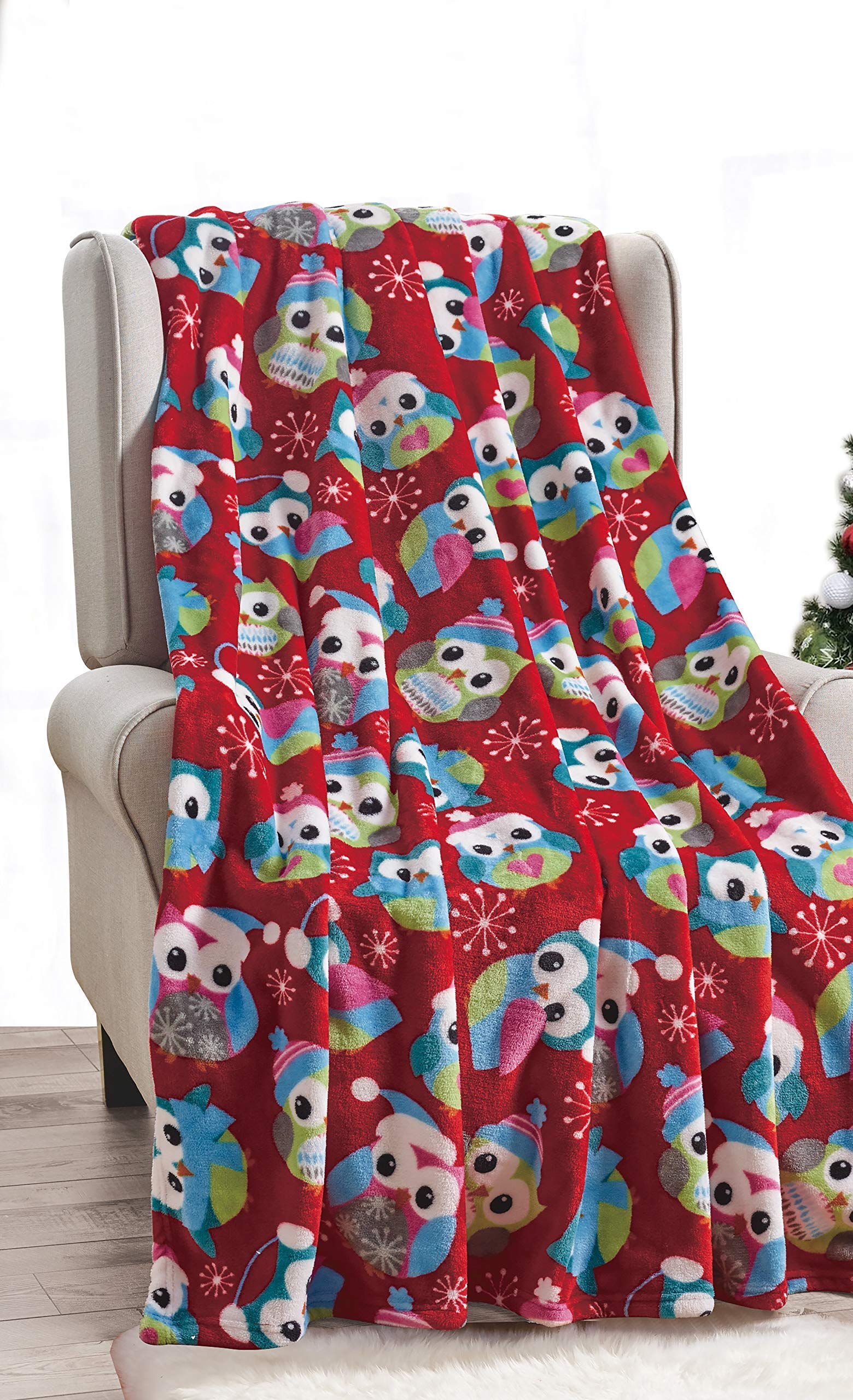 NobleHouse Velvet Touch Holiday Throw Fleece Blanket (50" x 60") - Best Buy Furniture