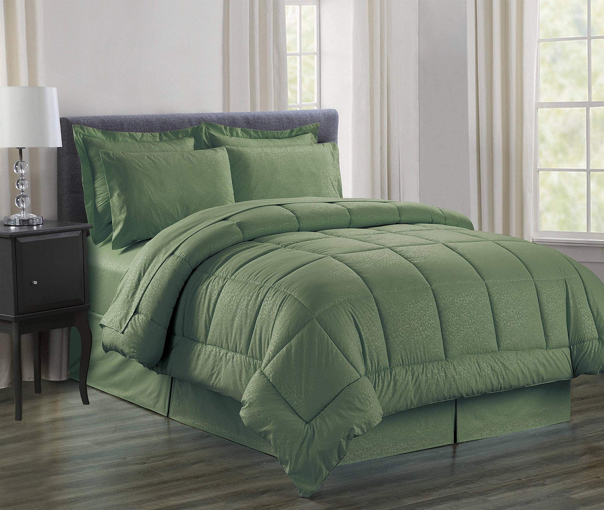 Decor&More Home Essentials 8 Piece Embossed Vine Bed in a Bag - Best Buy Furniture