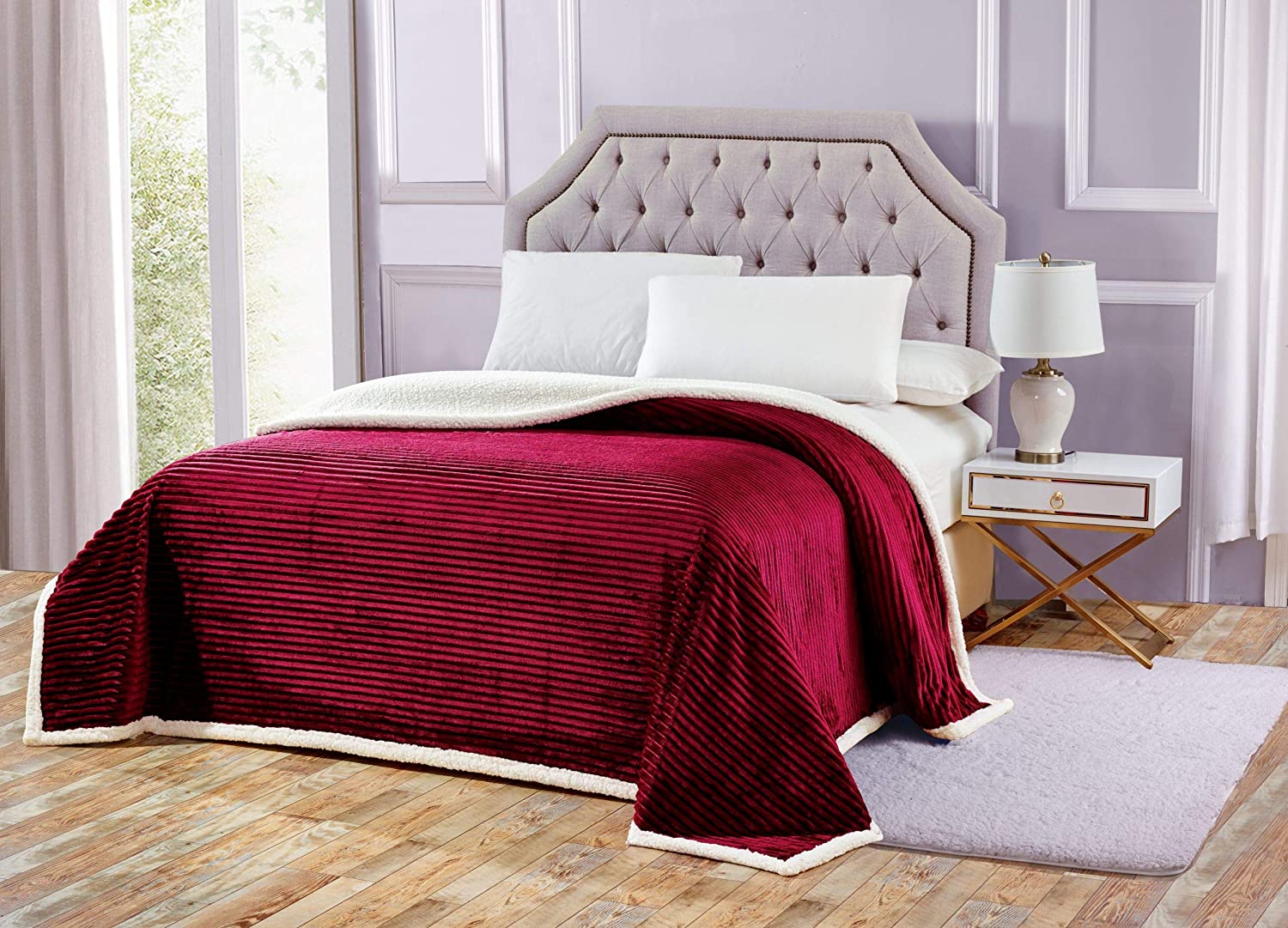 Décor&More Home Essentials Corduroy Sherpa Blanket - Best Buy Furniture