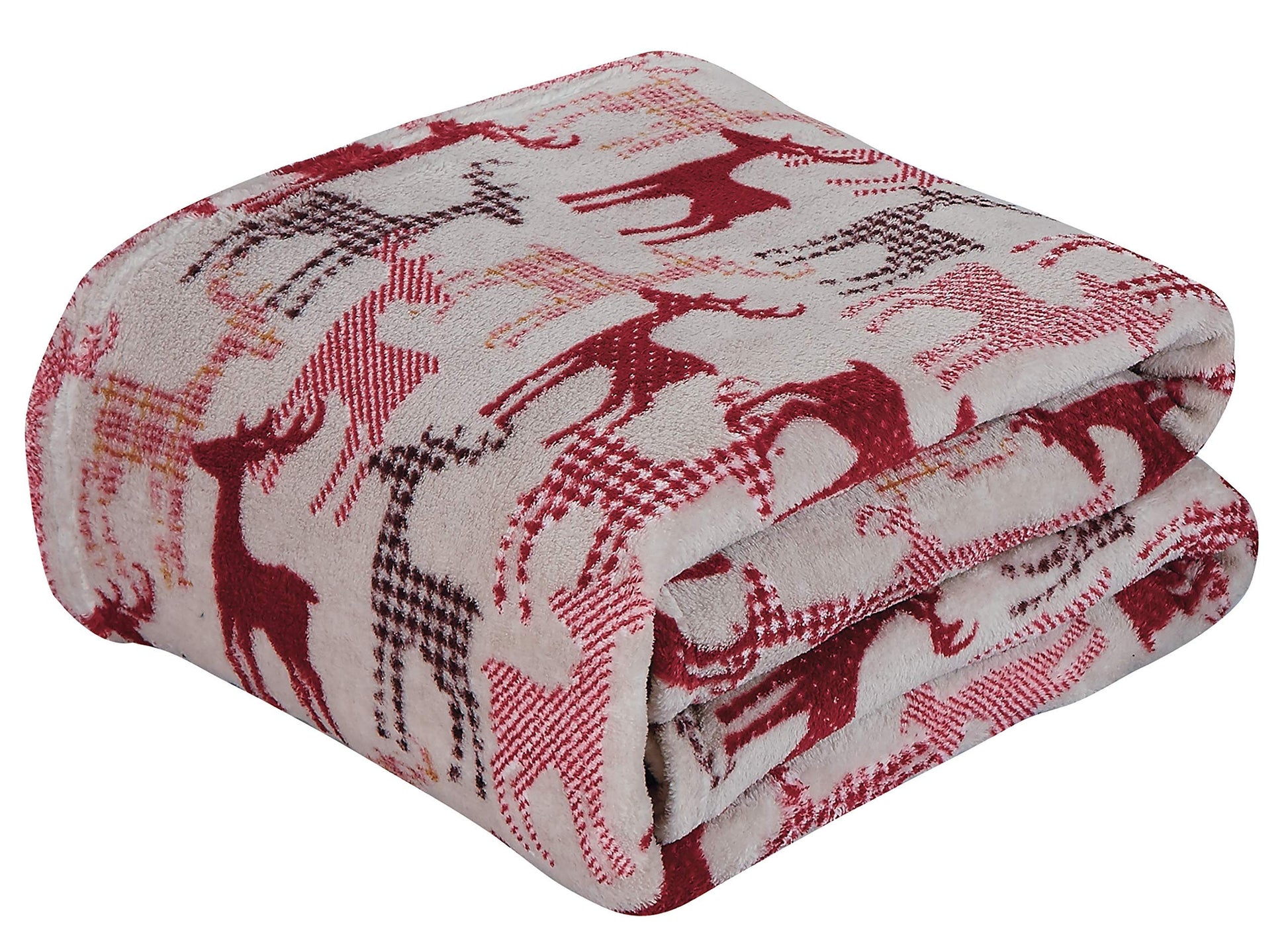 Decor&More Festive Holiday Microplush Throw Blanket (50" x 60") - Forest Friends - Best Buy Furniture