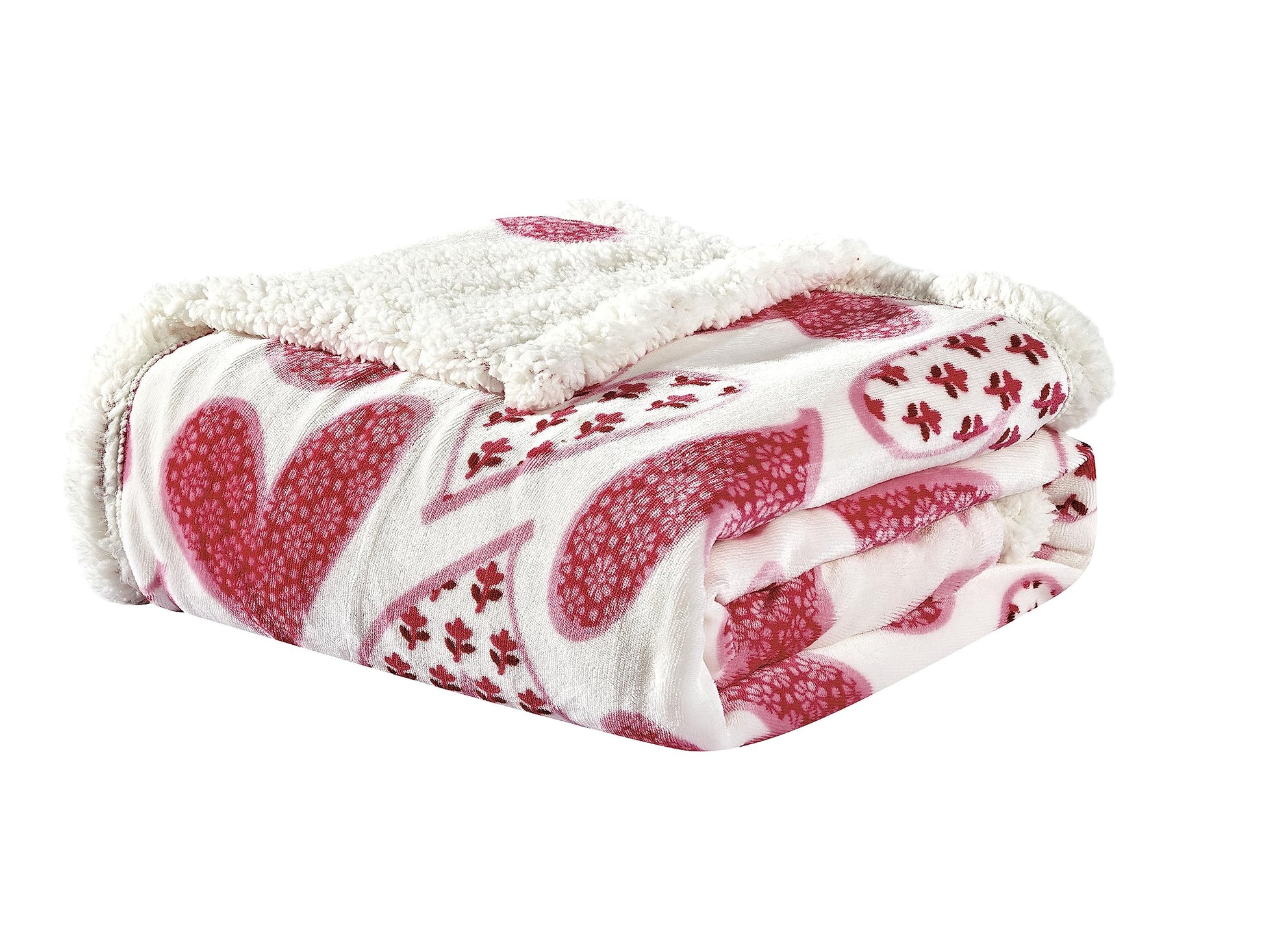 Faith, Hope, Love Home Decor Amor Eterno Be Mine Love Collection Valentine'S Day Heart Ultra Plush Throw Blanket - Whimsical Hearts - Best Buy Furniture