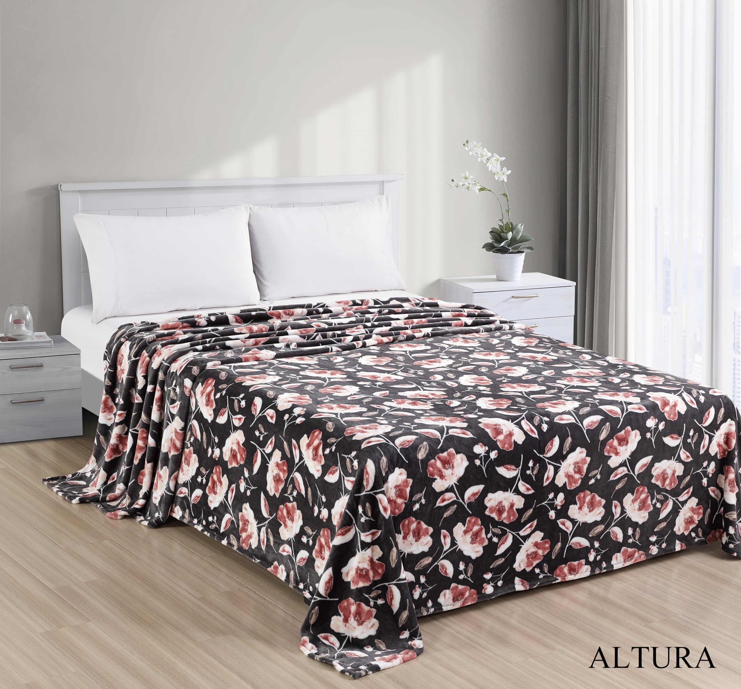 Faith, Hope, Love Home Decor Altura King Size Plush Blanket - Soft And Cozy Brown Blanket - Best Buy Furniture