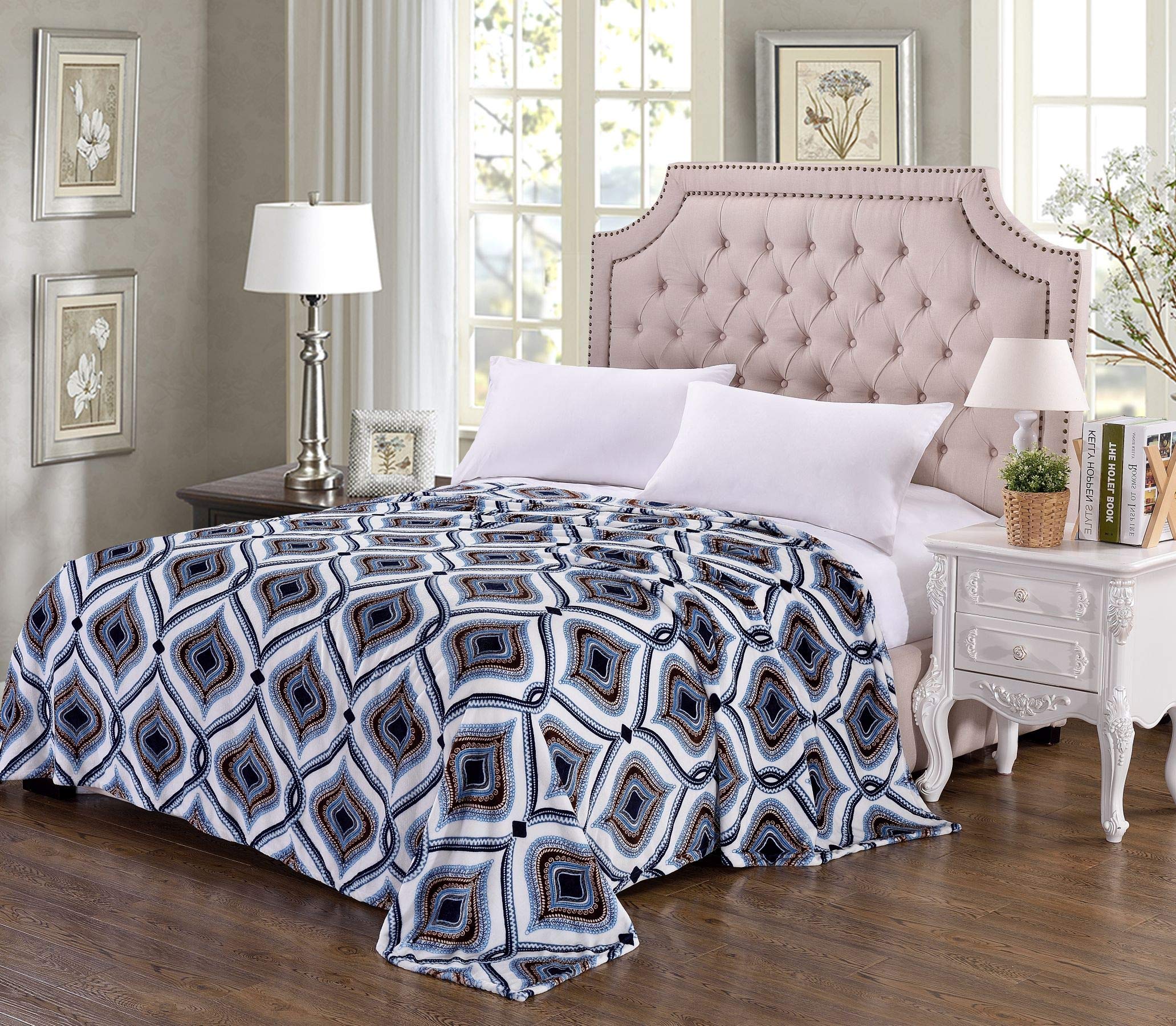 Decor&More Home Essentials Jessica Printed Microplush Blanket - Best Buy Furniture