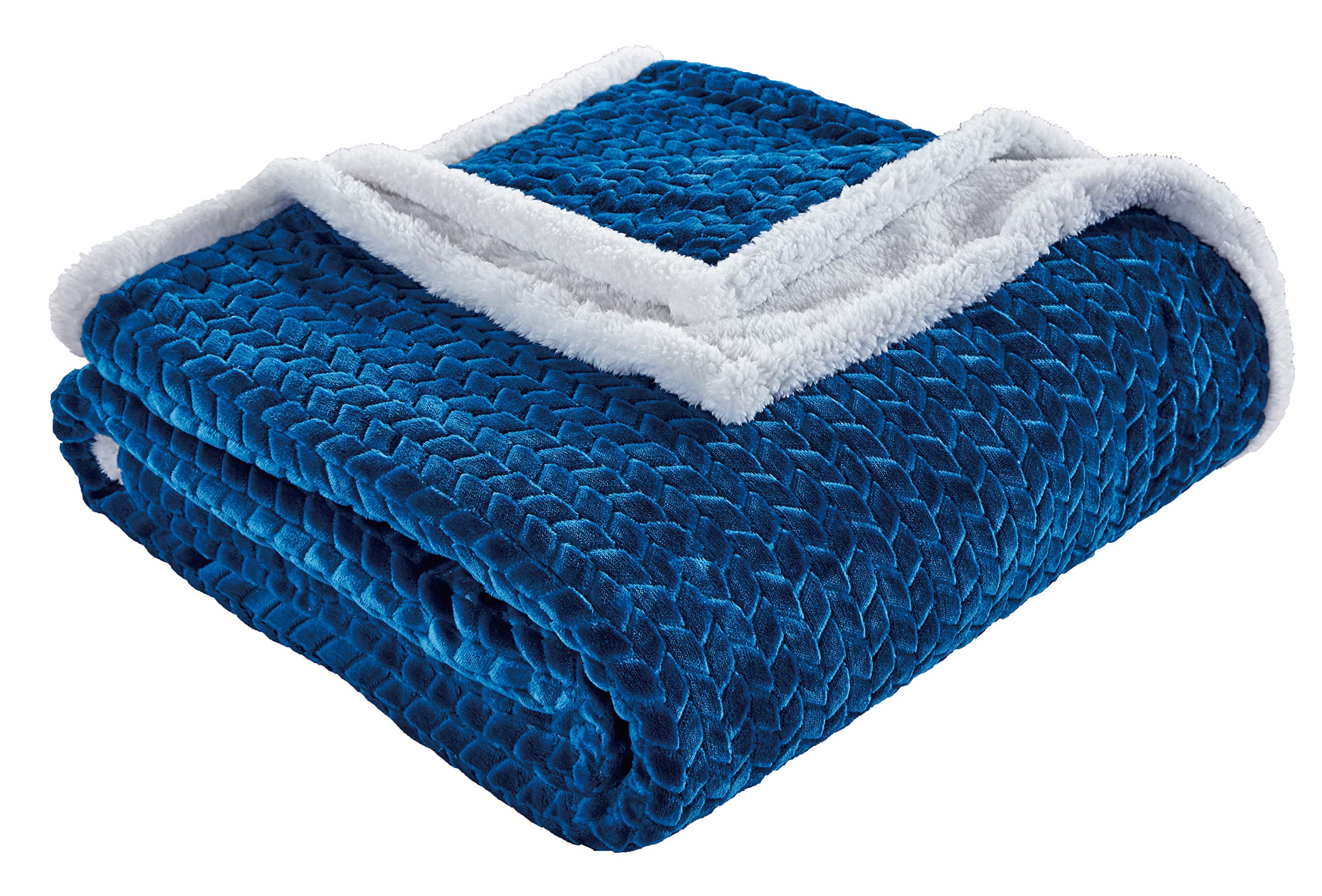 Decor&More HomeEssentials Ultra Lush Heavy Sherpa Throw Blanket (50" x 60") - Best Buy Furniture