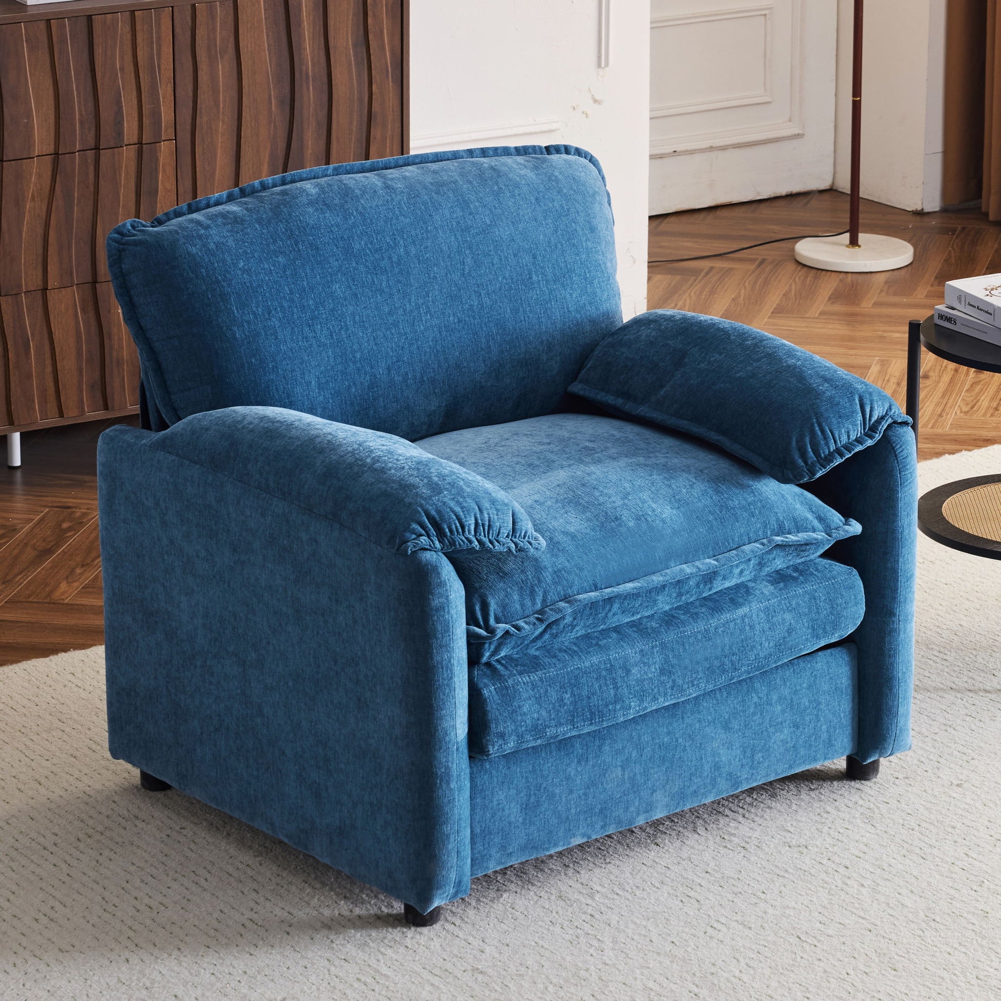 Oversized Reading Armchair With Thick Cushions, High Back Support - Best Buy Furniture