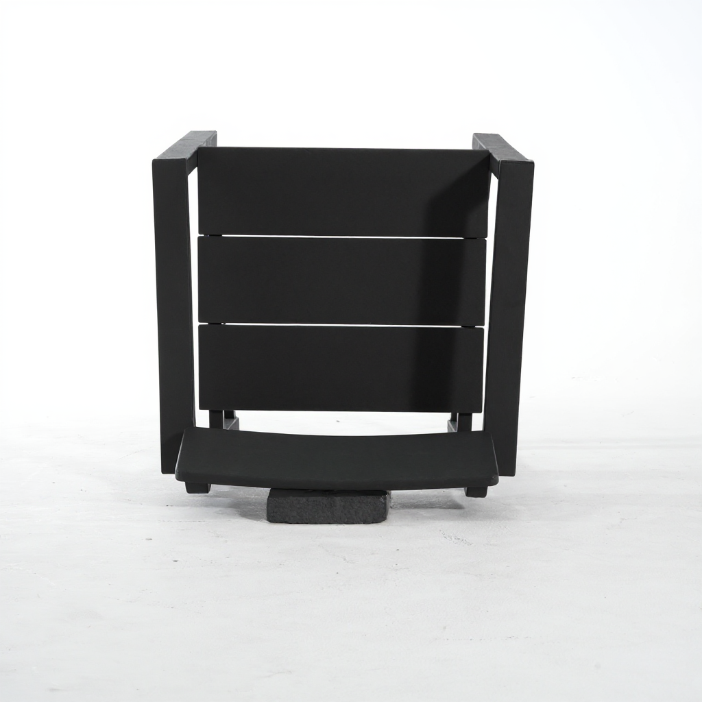 Black HDPE Outdoor & Garden Armchairs with Modernist Design