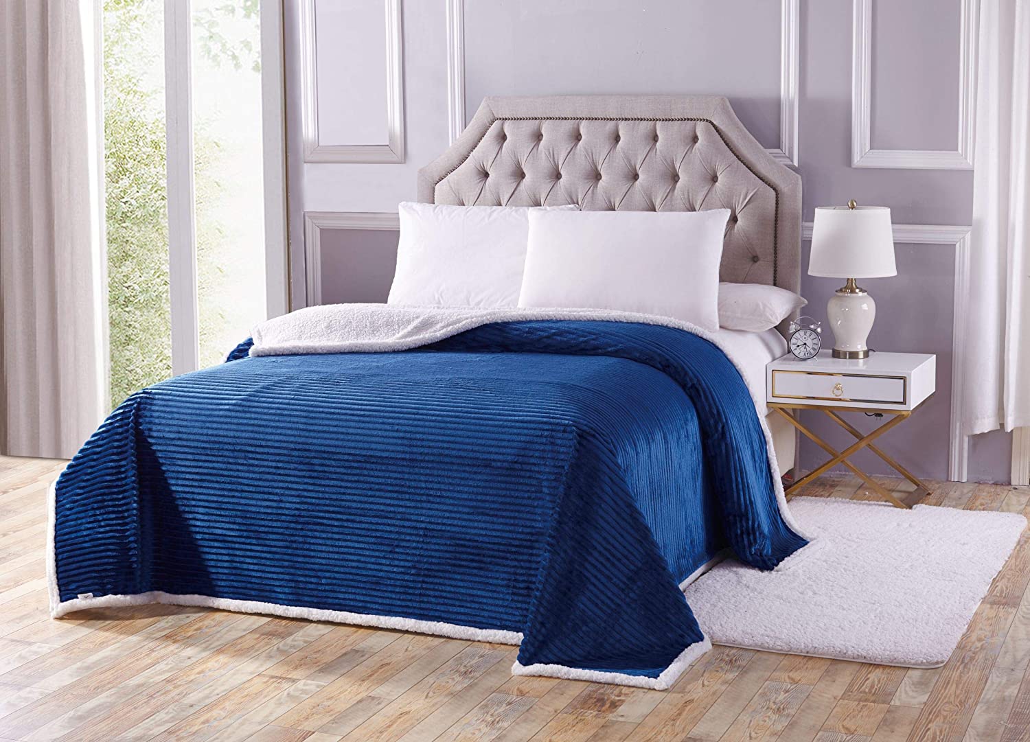 Décor&More Home Essentials Corduroy Sherpa Blanket - Best Buy Furniture