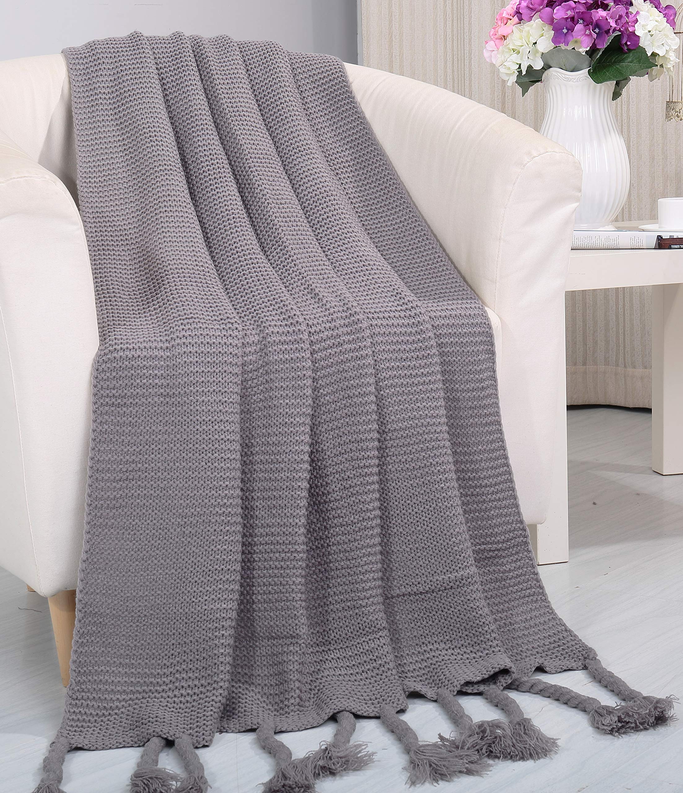Faith, Hope, Love Home Decor Soft Touch Classic Woven Knitted Throw Blanket With Fringe - Best Buy Furniture