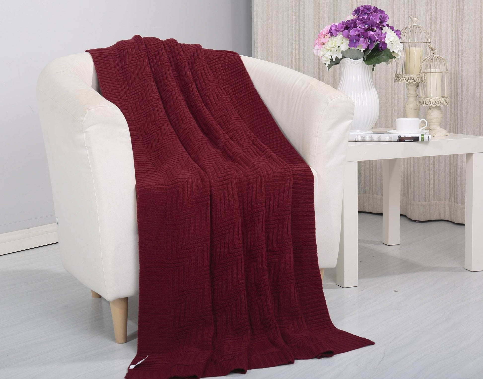 Faith, Hope, Love Home Decor Soft Piet Touch Classic Woven Knitted Throw Blanket - Best Buy Furniture