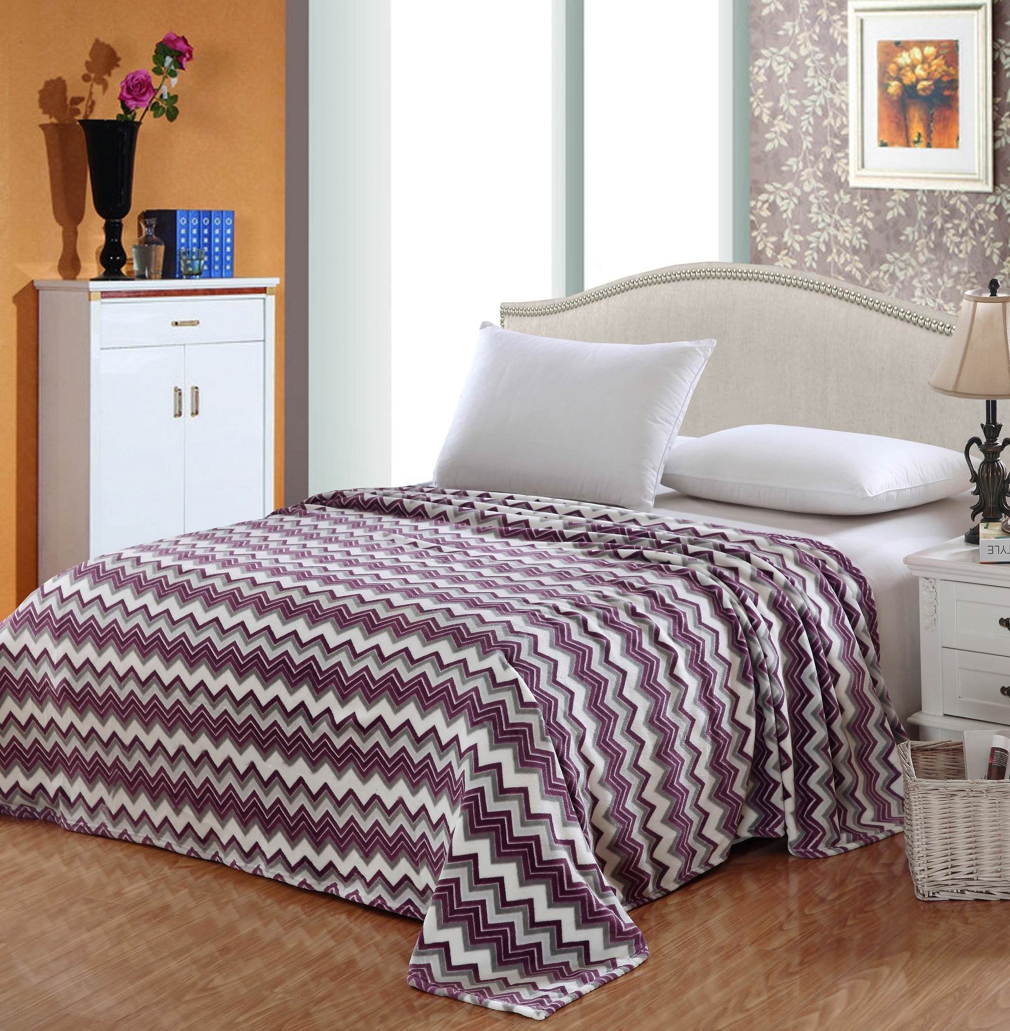 Faith, Hope, Love Home Decor Ultra Lush King Size Zebra Microplush Blanket - Best Buy Furniture