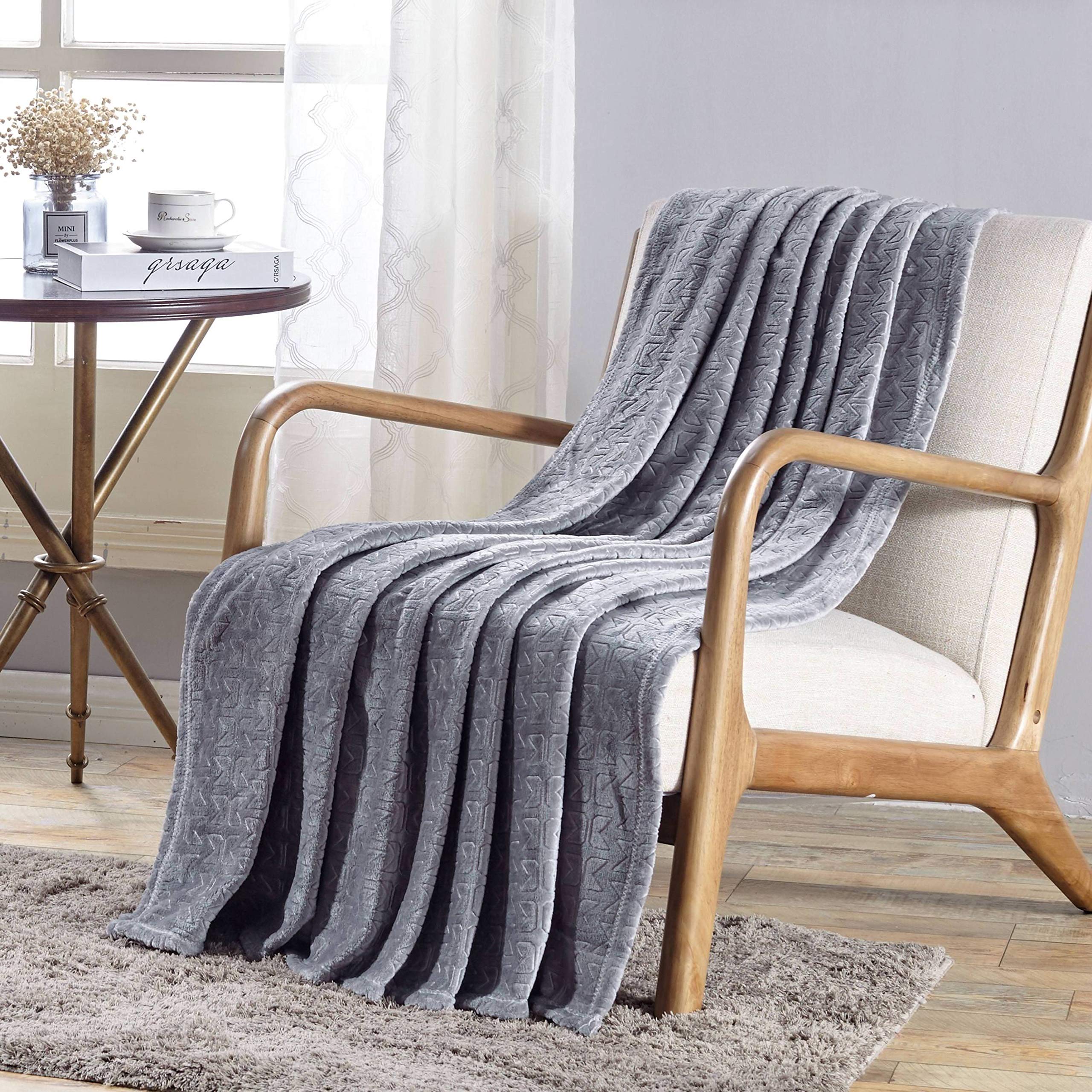 Faith, Hope, Love Home Decor The Shore Embossed Ultra Lush Santorini Throw Blanket - Best Buy Furniture