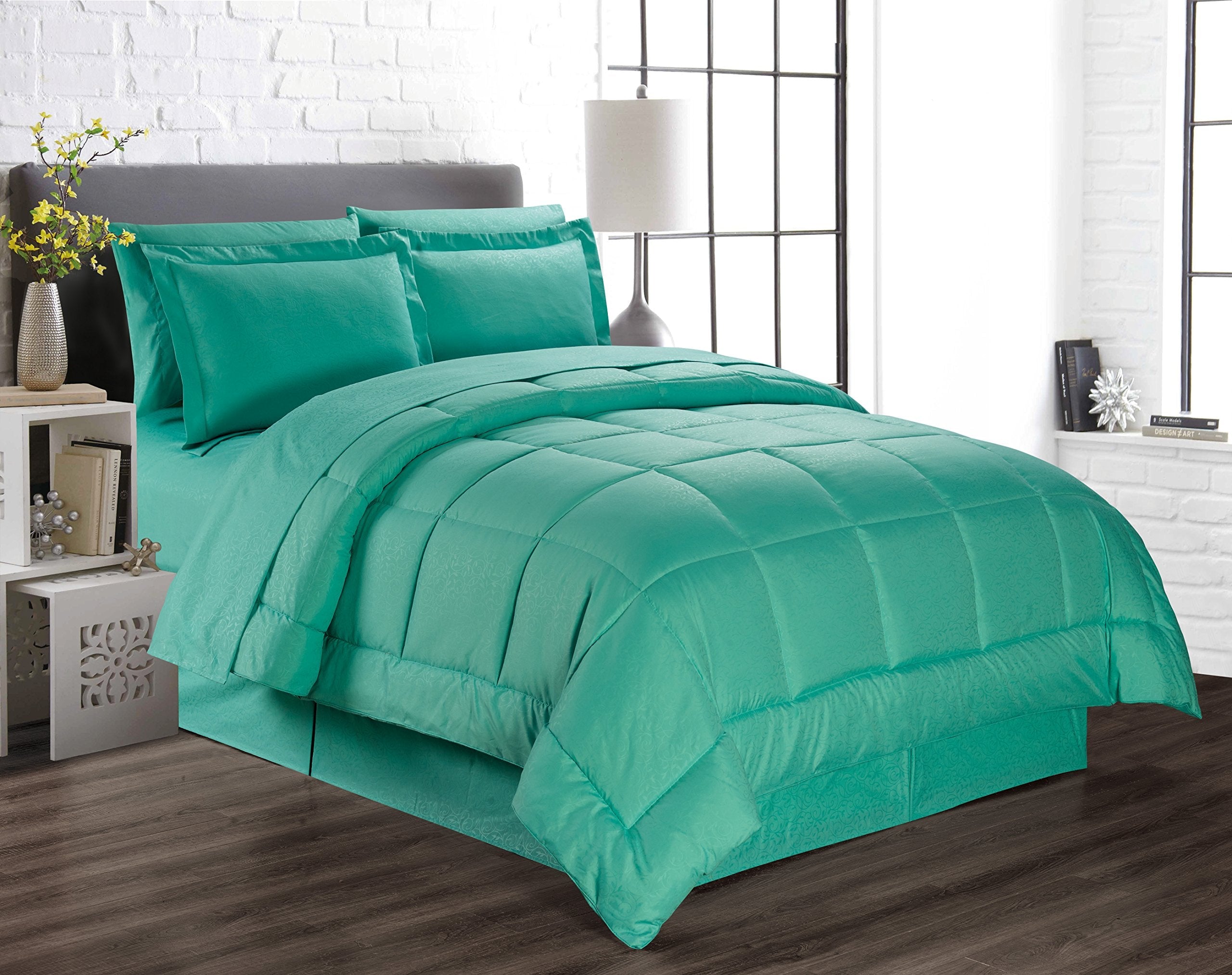 Decor&More Home Essentials 8 Piece Embossed Vine Bed in a Bag - Best Buy Furniture