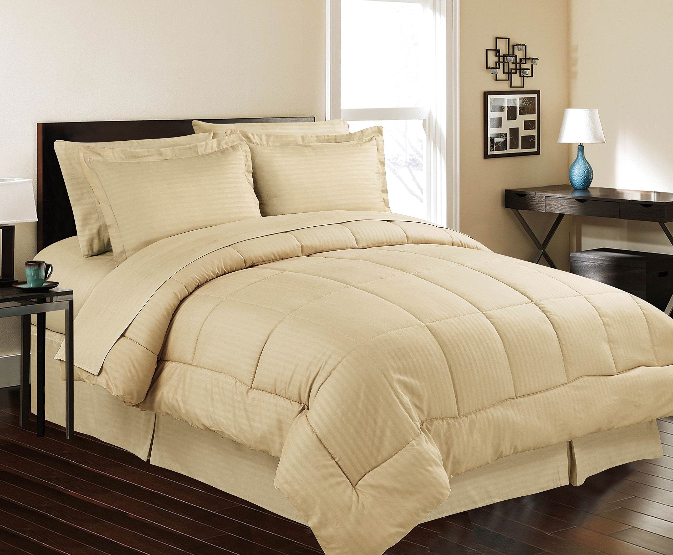 Decor&More Hotel Collection 8 Piece Bed in a Bag Down Alternative Comforter Set - Best Buy Furniture