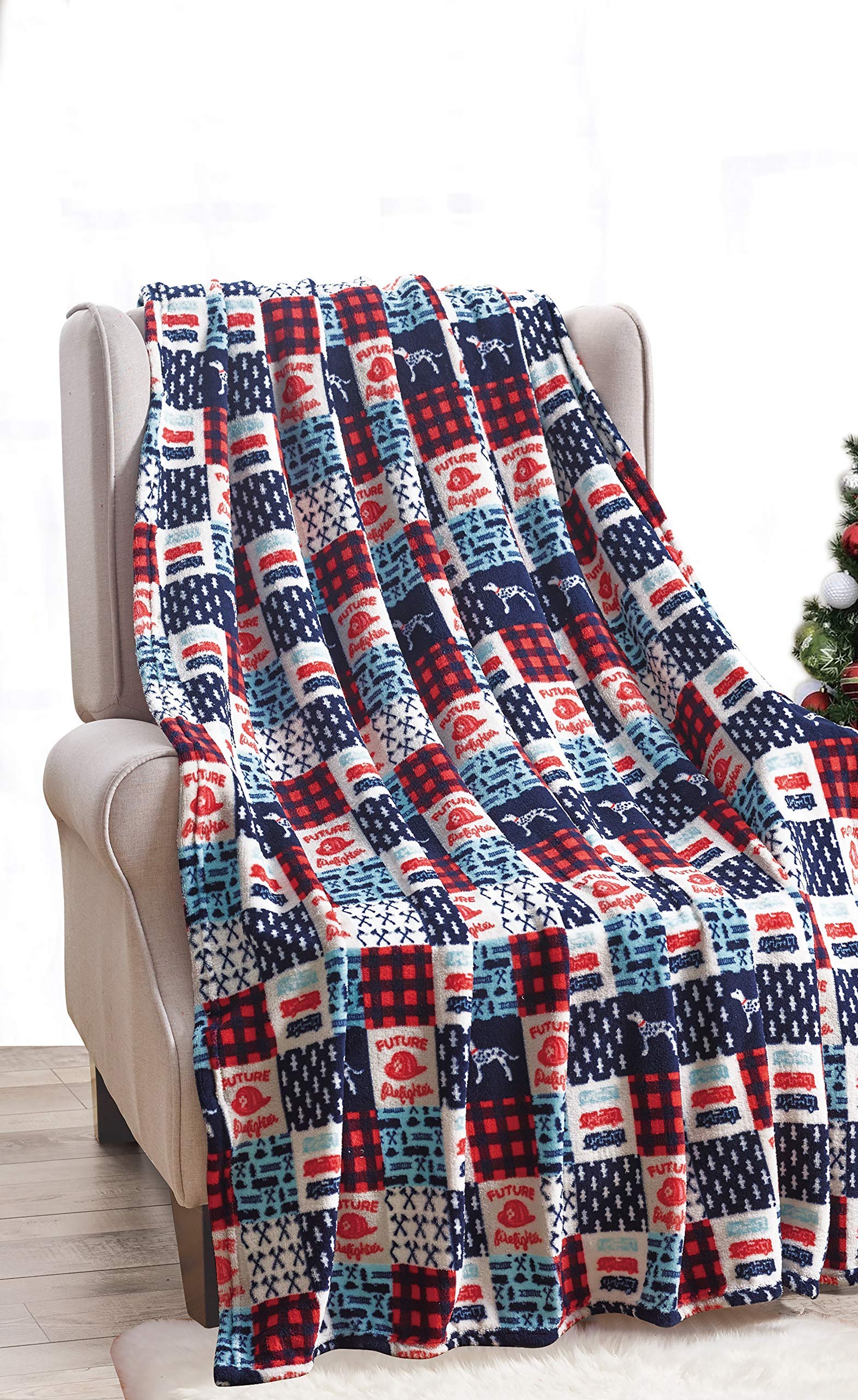 Decor&More American Pride Collection Microplush Throw Blanket (50" x 60") - Best Buy Furniture