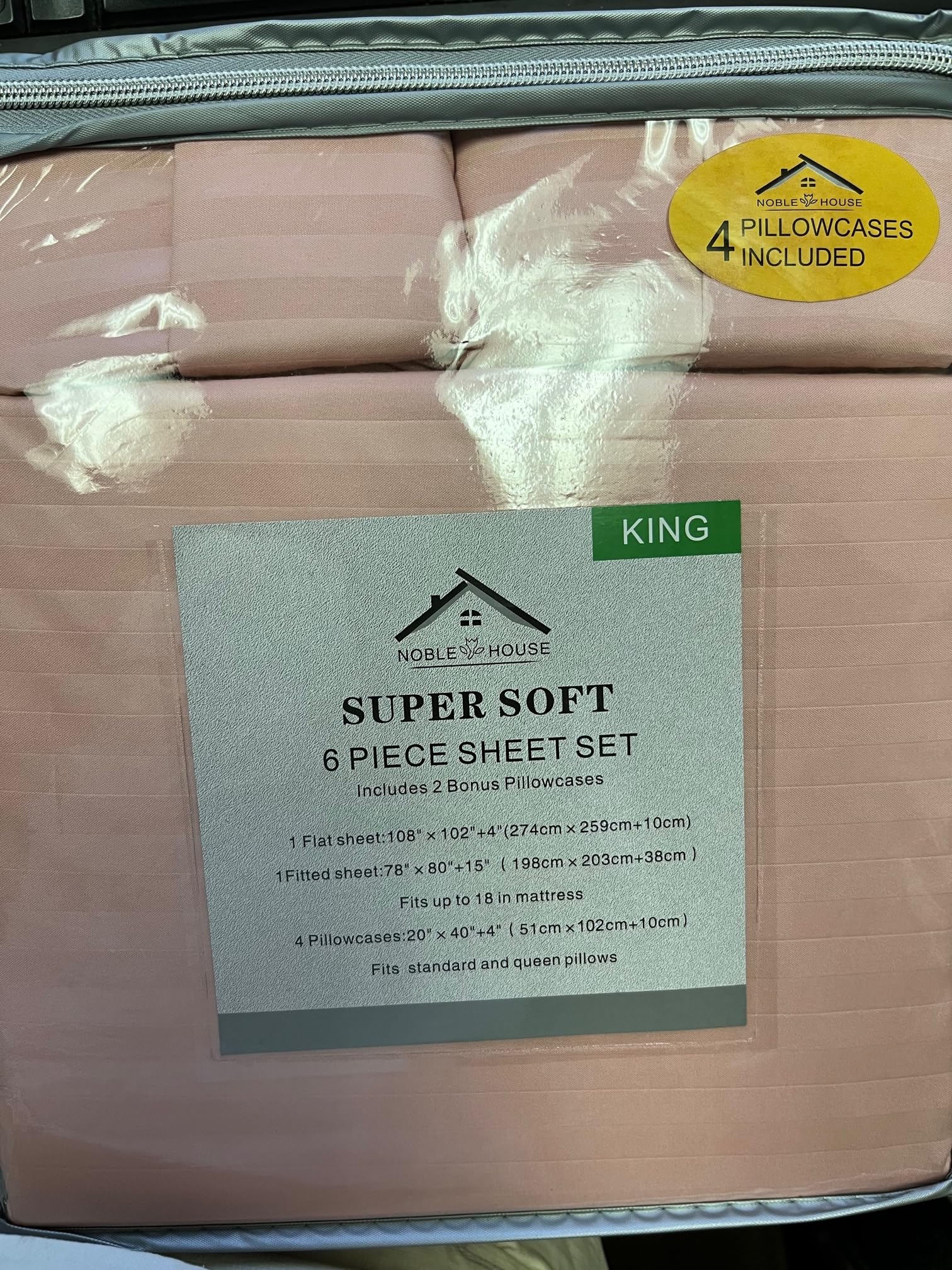 Faith, Hope, Love Home Decor 6 Piece Full Stripe Sheet Set Includes 1 Flat Sheet 1 Fitted Sheet 4 Pillow Cases - Best Buy Furniture