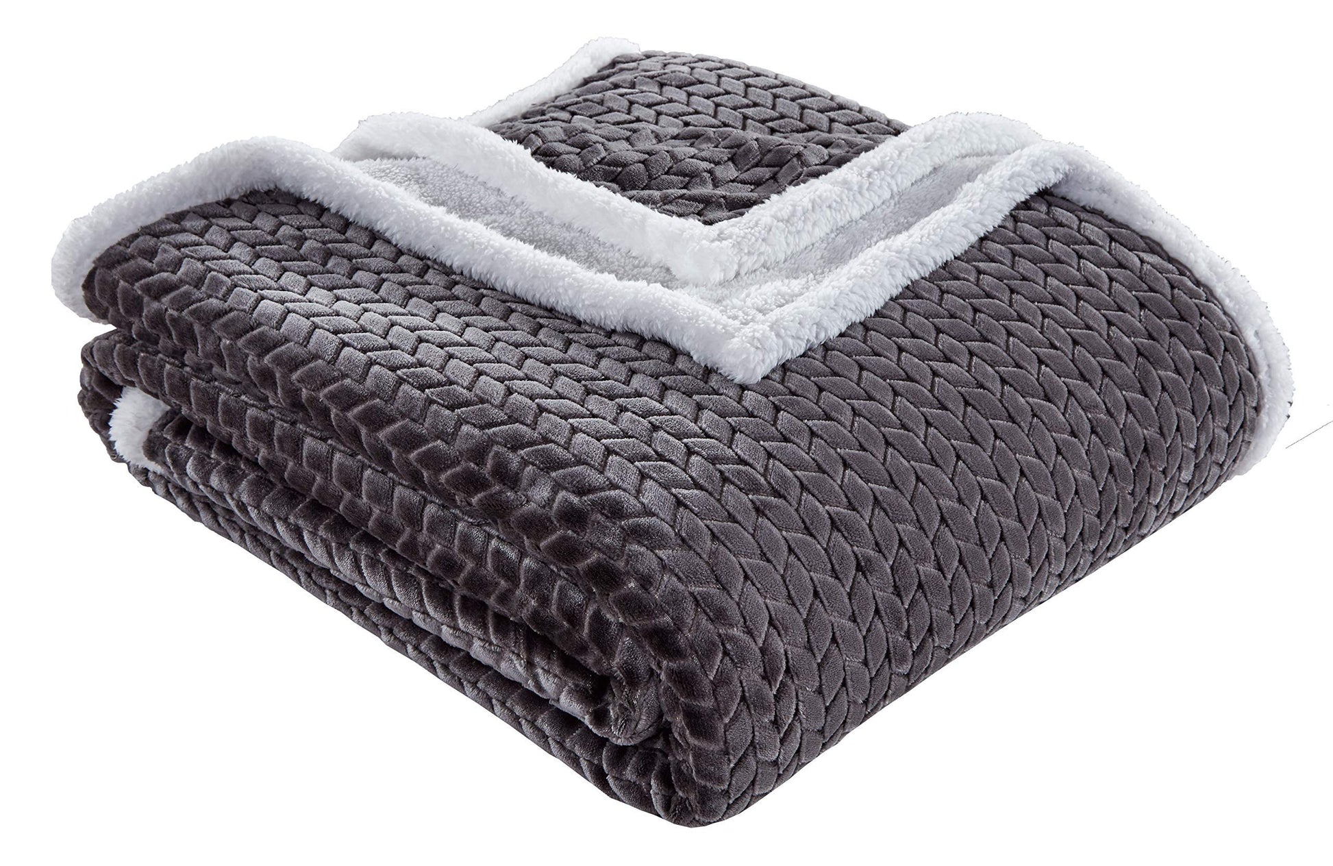 Decor&More HomeEssentials Ultra Lush Heavy Sherpa Throw Blanket (50" x 60") - Best Buy Furniture