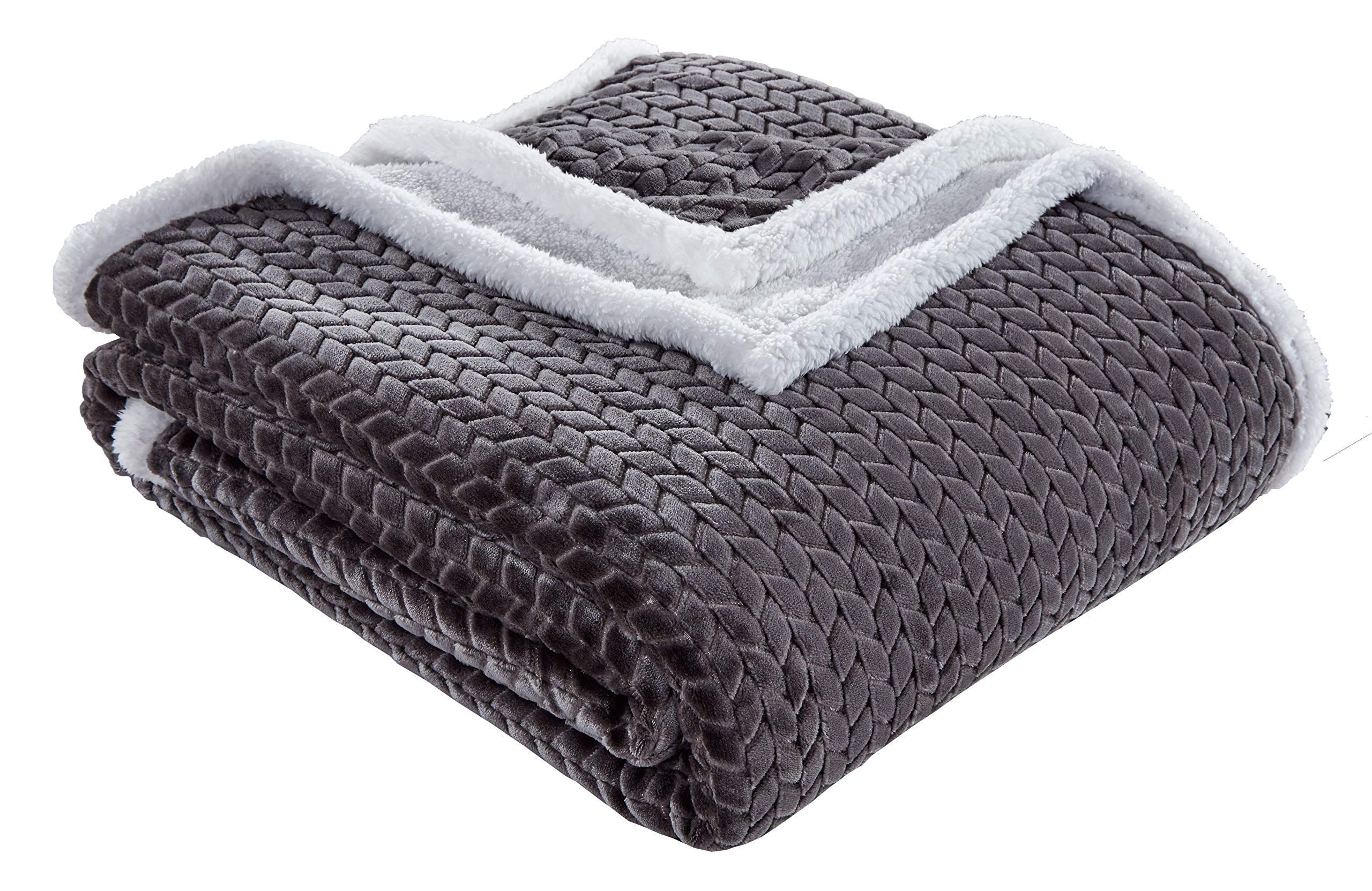 Decor&More HomeEssentials Ultra Lush Heavy Sherpa Throw Blanket (50" x 60") - Best Buy Furniture