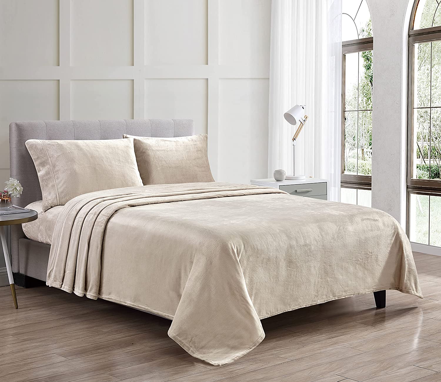 Decor&More Luxury Elegance Extra Soft Velvet Touch Microplush Sheet Set - Best Buy Furniture