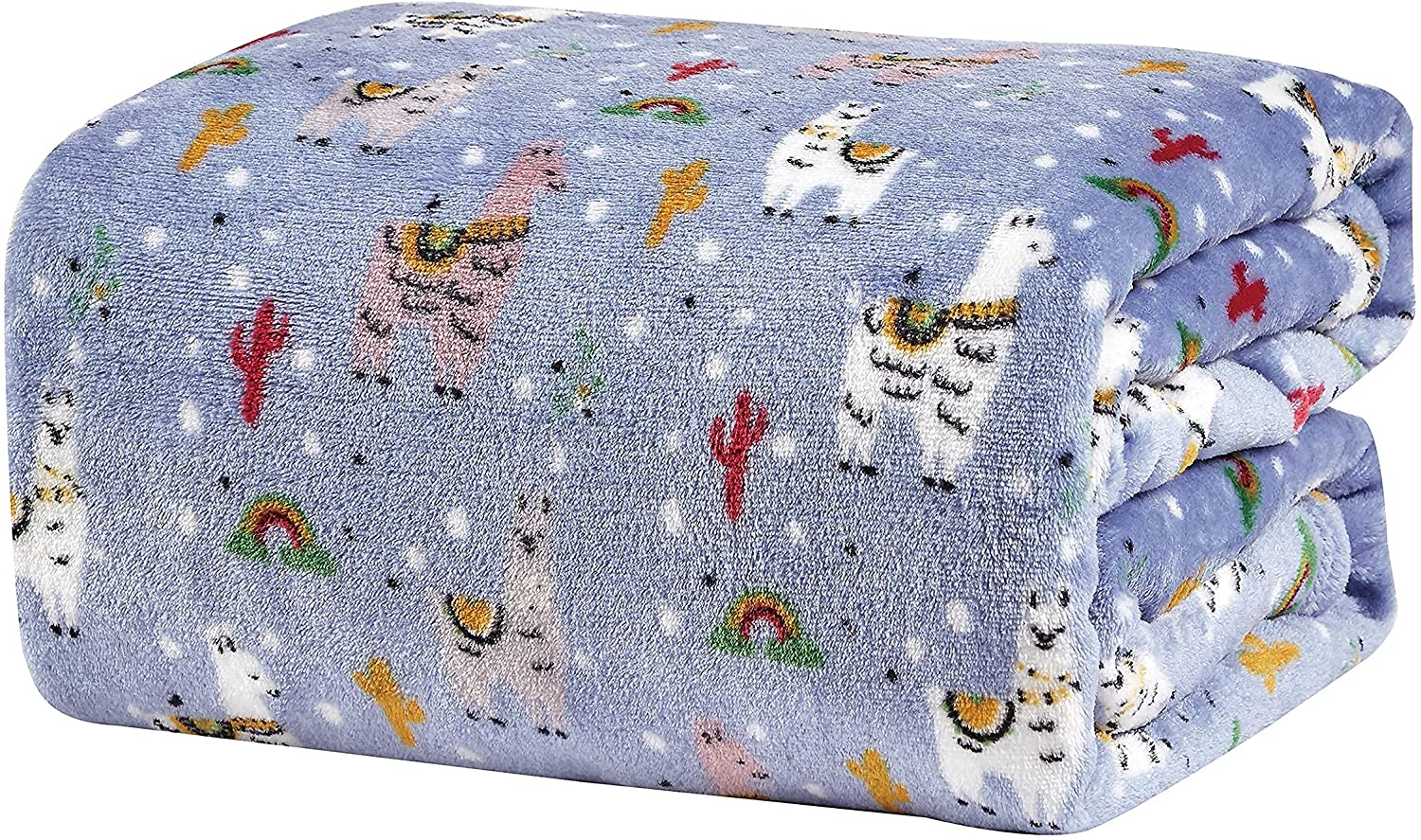 Whimsy collection microplush llama blanket (50" x 60") - llama llama throw blanket