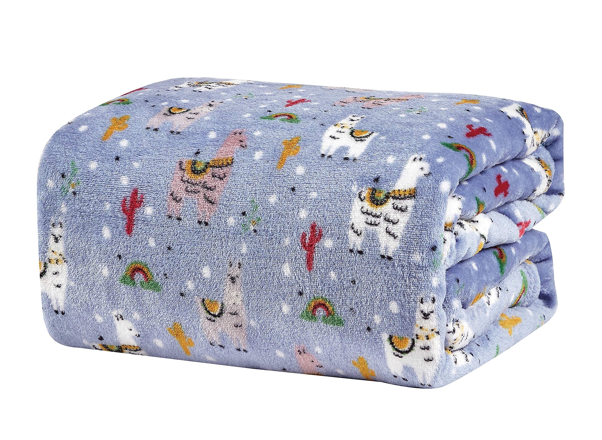 Decor&More Whimsy Collection Microplush Llama Blanket (50" x 60") - Llama Llama Throw Blanket - Best Buy Furniture