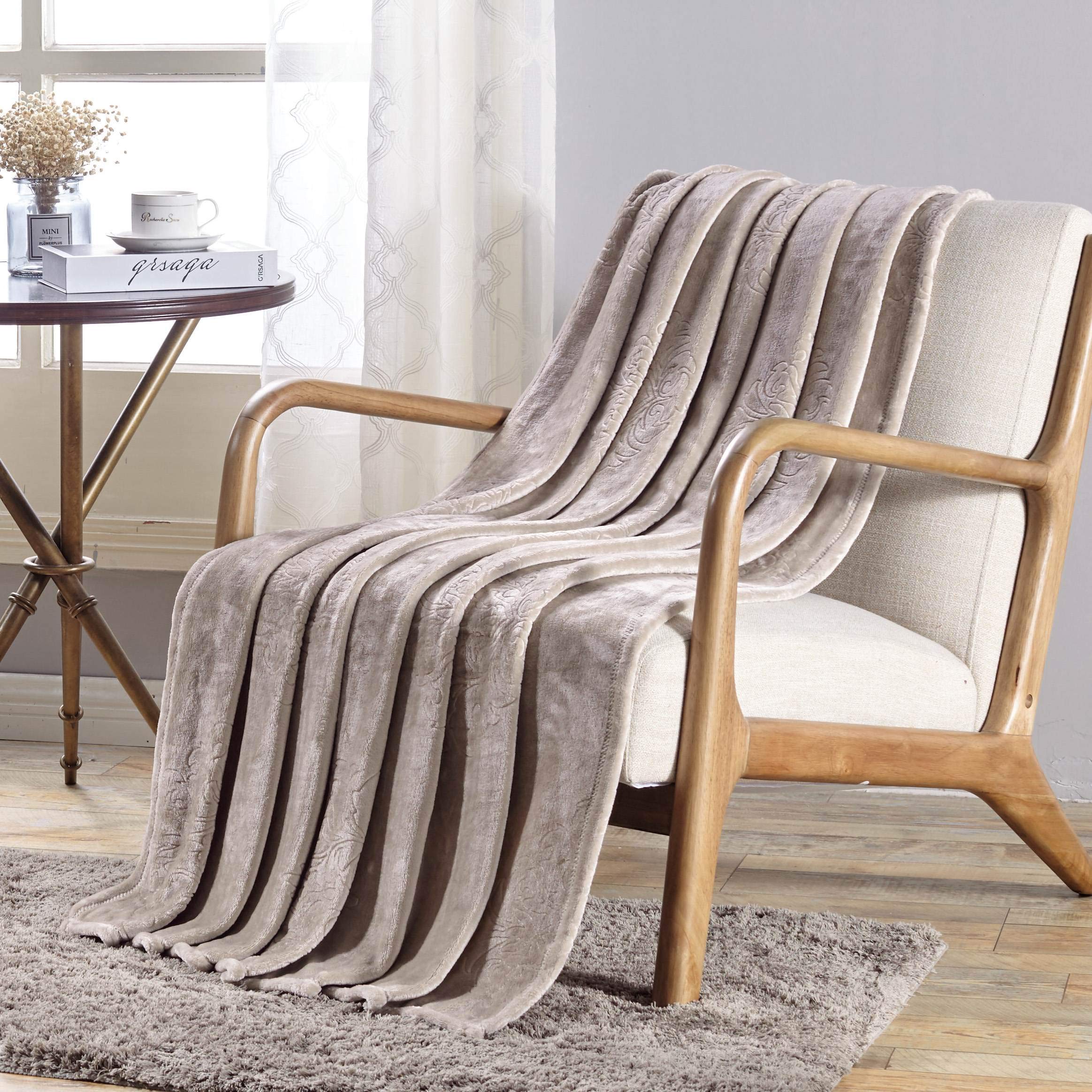 Faith, Hope, Love Home Decor Fleur De Lis Embossed Ultra Lush Paris Throw Blanket - Best Buy Furniture