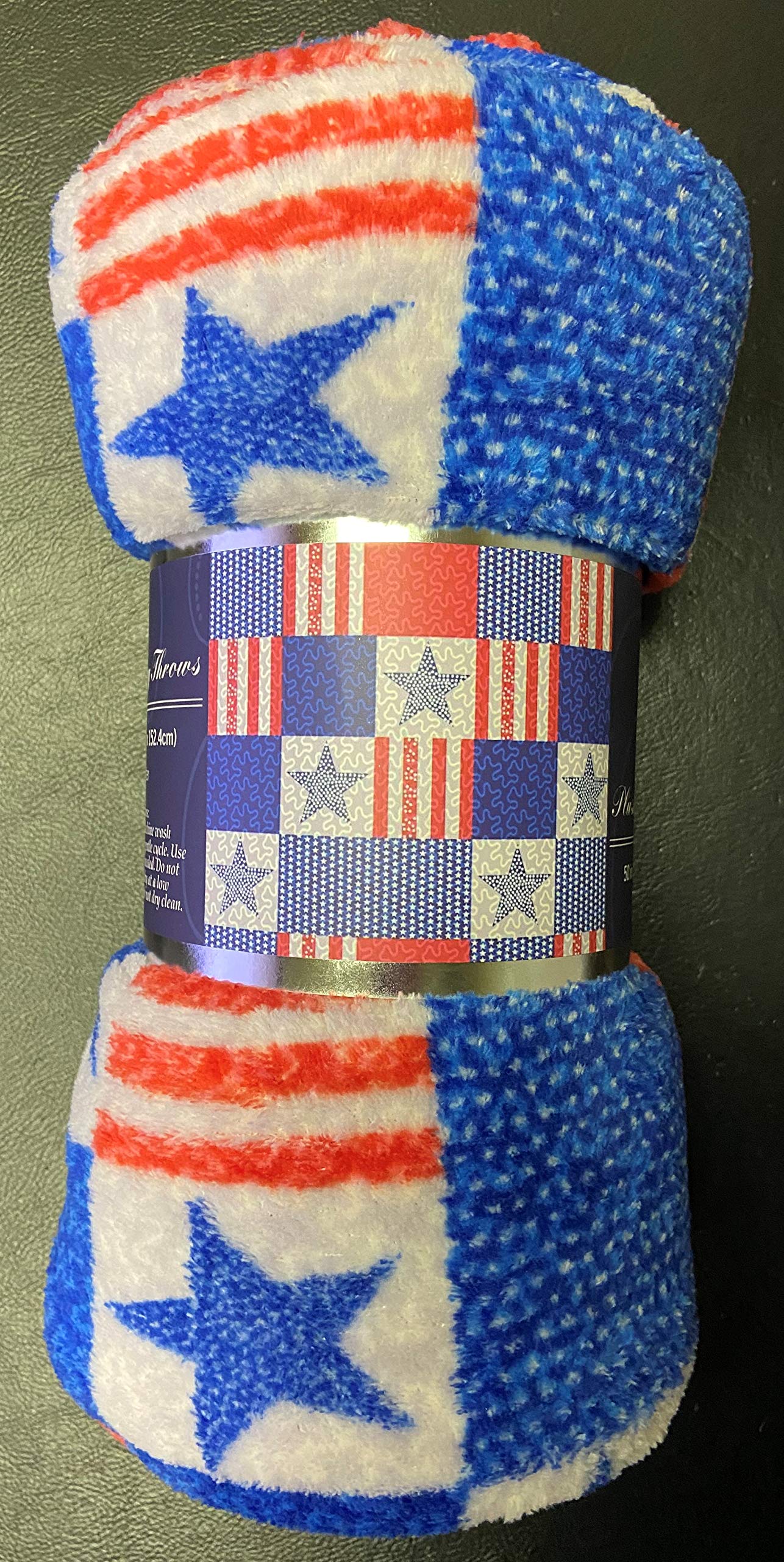 Decor&More American Pride Collection Microplush Throw Blanket (50" x 60") - Best Buy Furniture