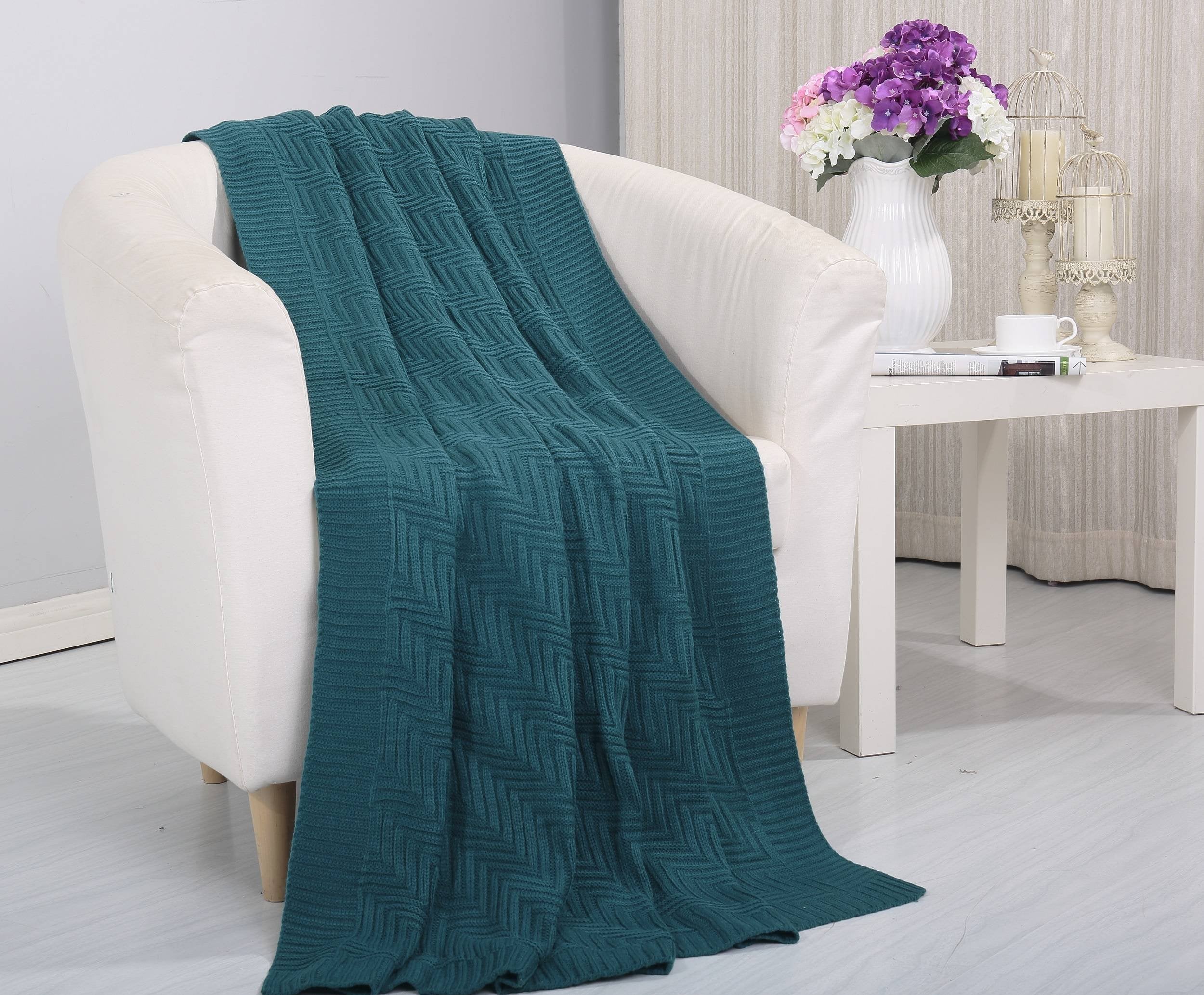Faith, Hope, Love Home Decor Soft Piet Touch Classic Woven Knitted Throw Blanket - Best Buy Furniture
