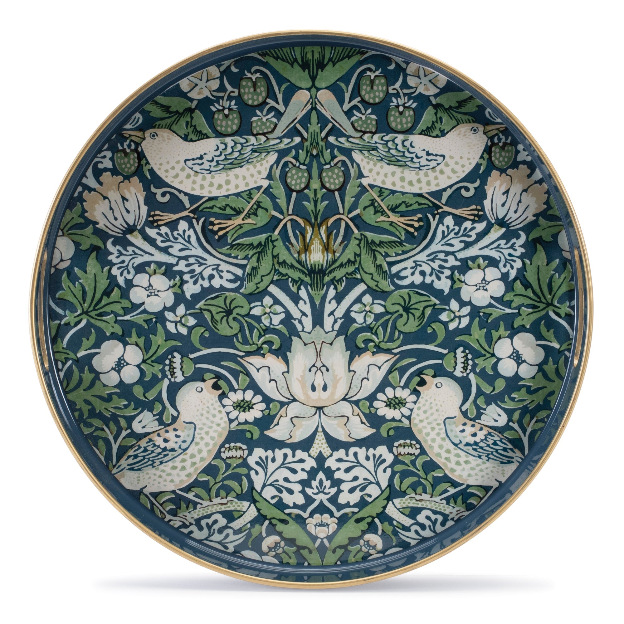 Round William Morris Tray 13.5"D