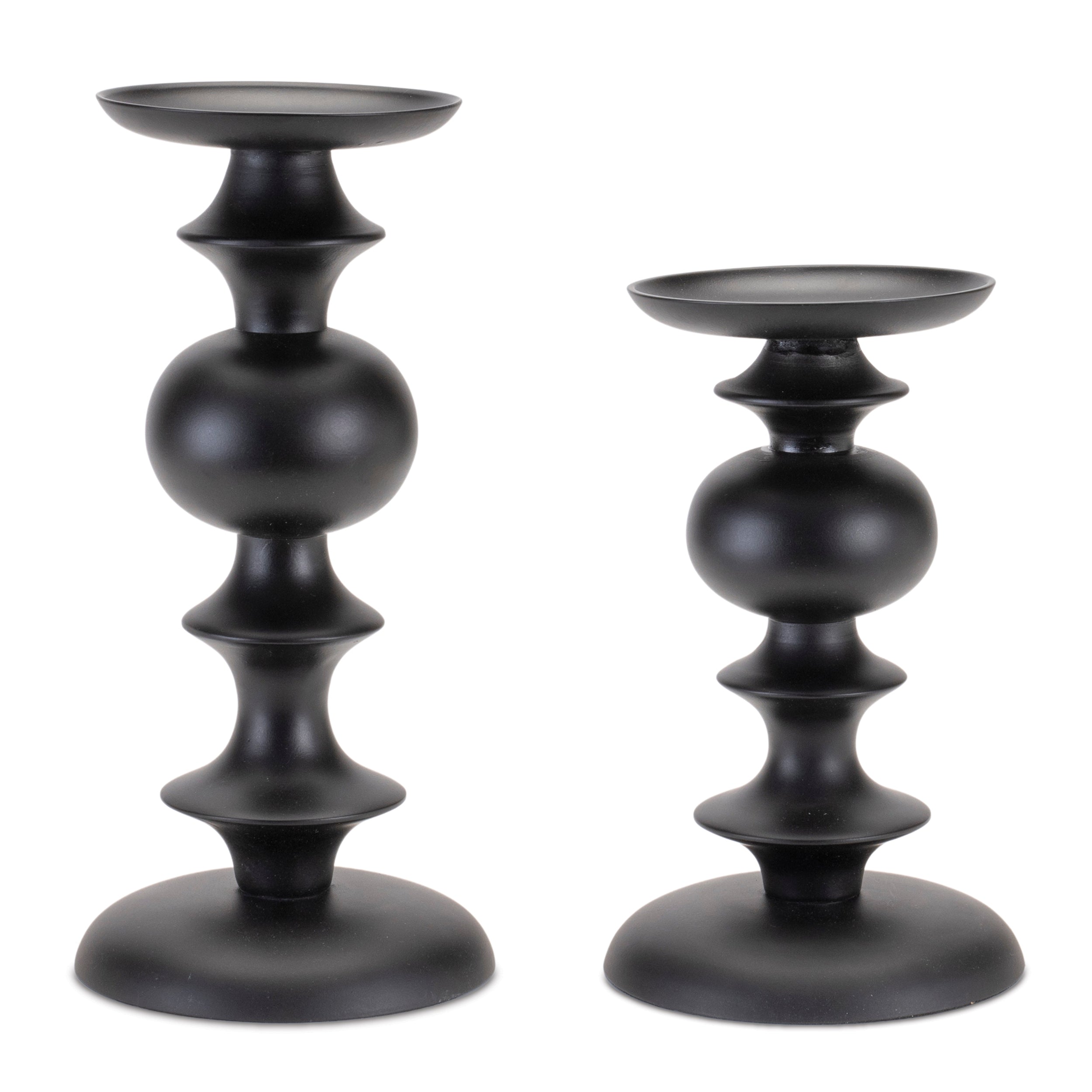 Modern metal candle holder (set of 2)