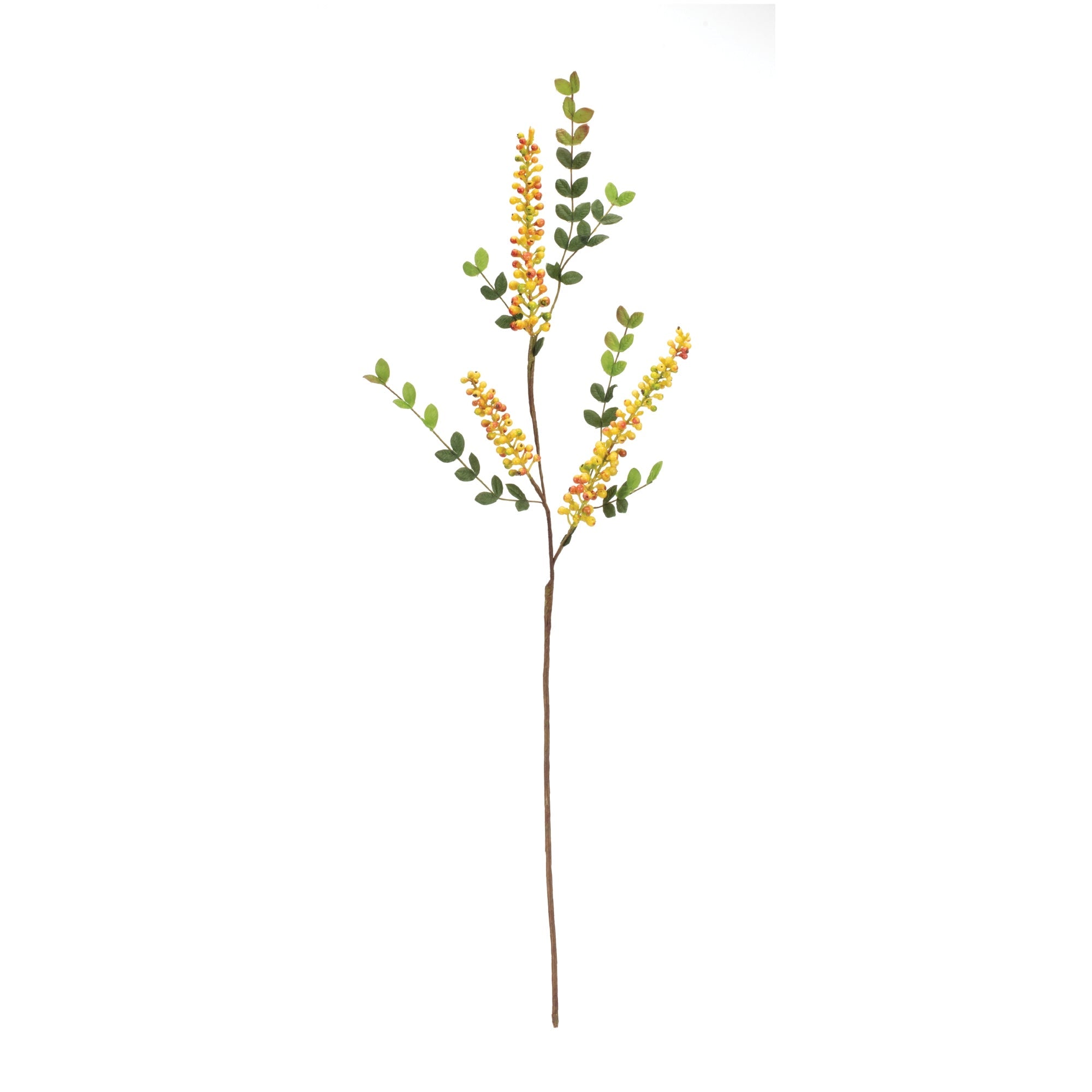 Yellow Berry Foliage Spray (Set of 6)