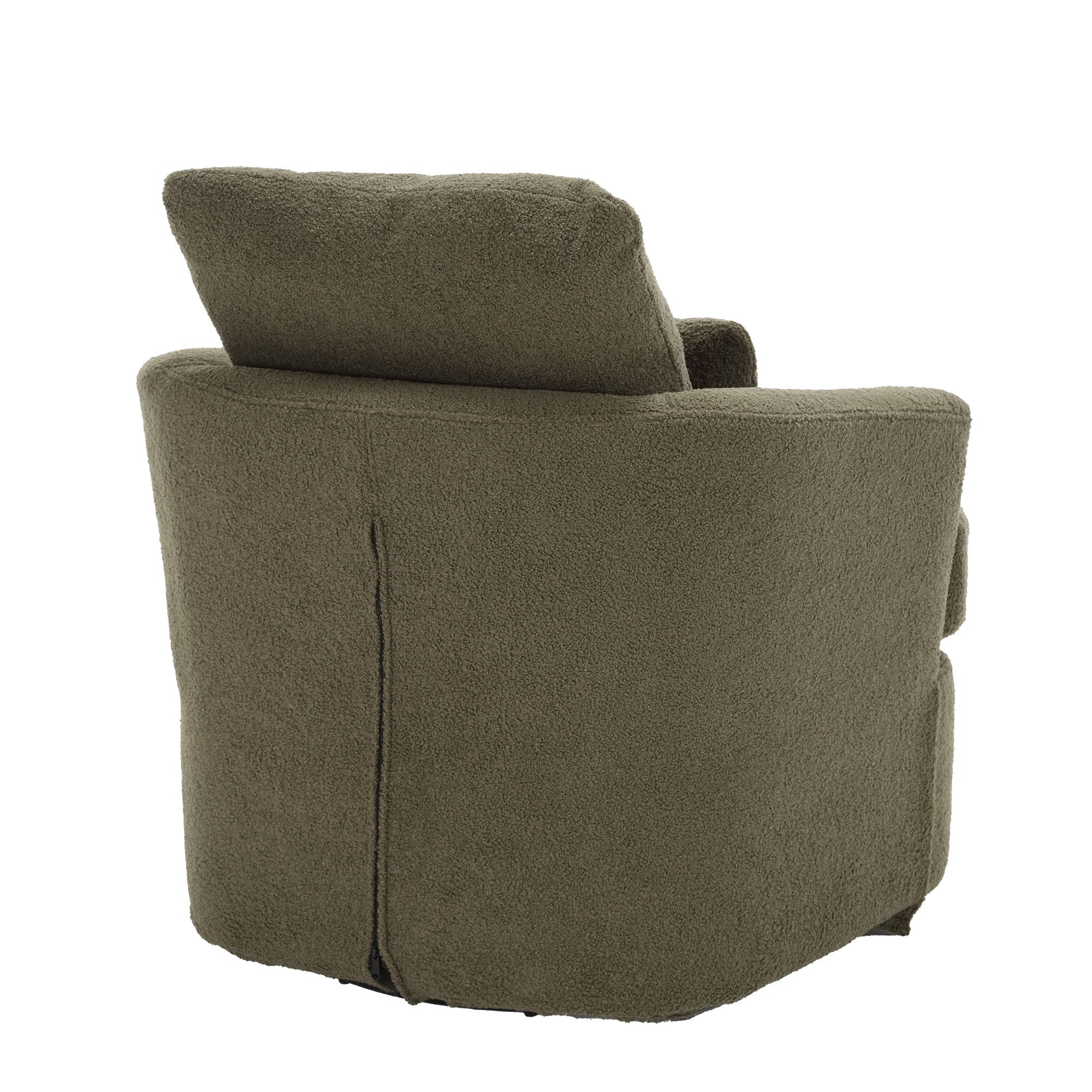 Modern Barrel Comfy Round Accent Sofa Chair, 360 Degree Swivel