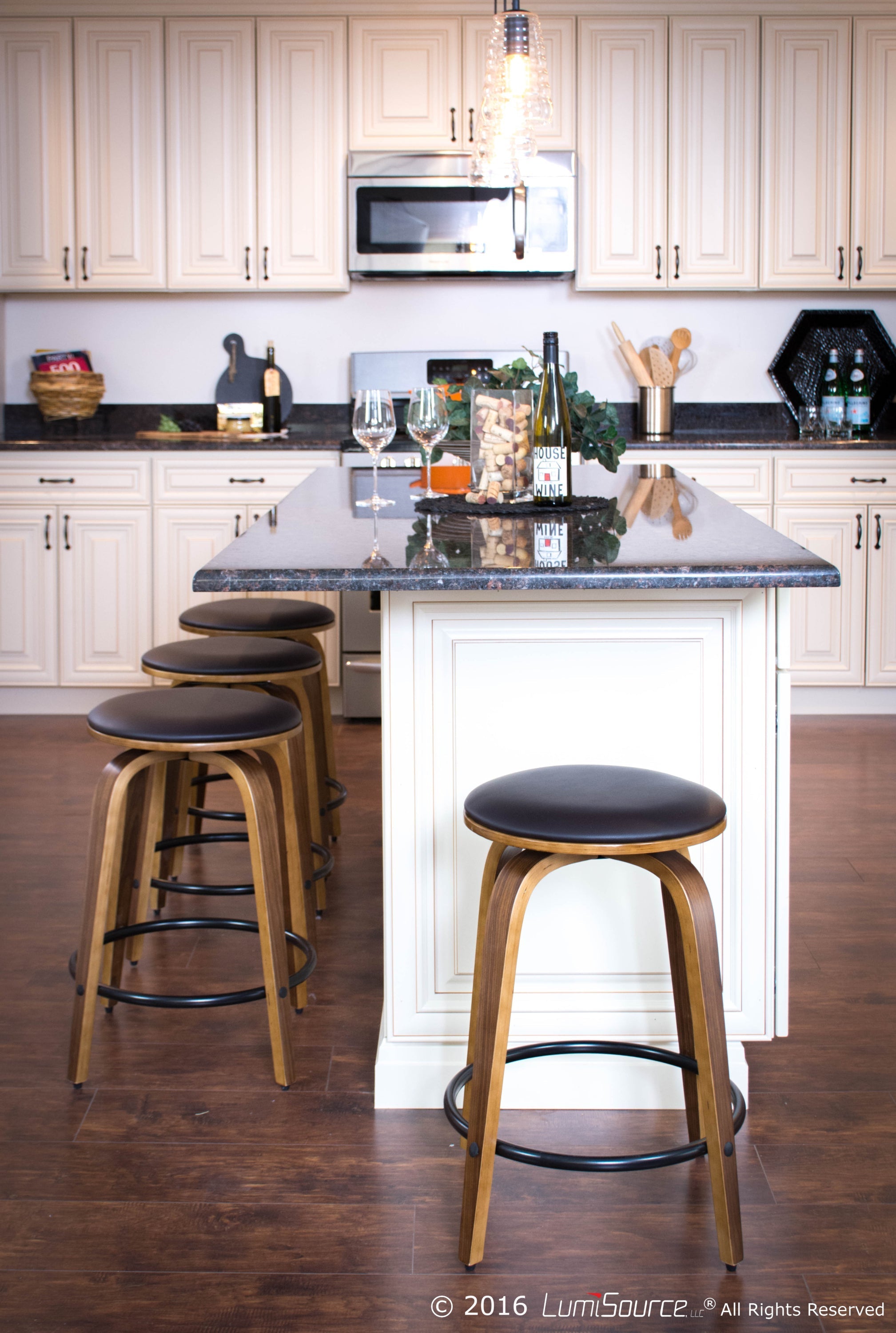 Torus Long Industrial Pendant with Clear Glass by LumiSource