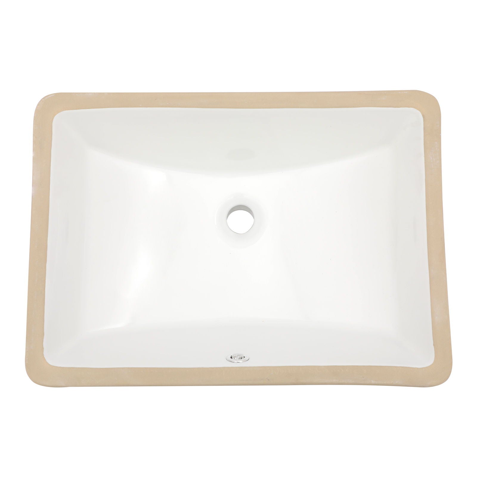 Modern Ceramic Undermount Bathroom Sink With Overflow, High Quality