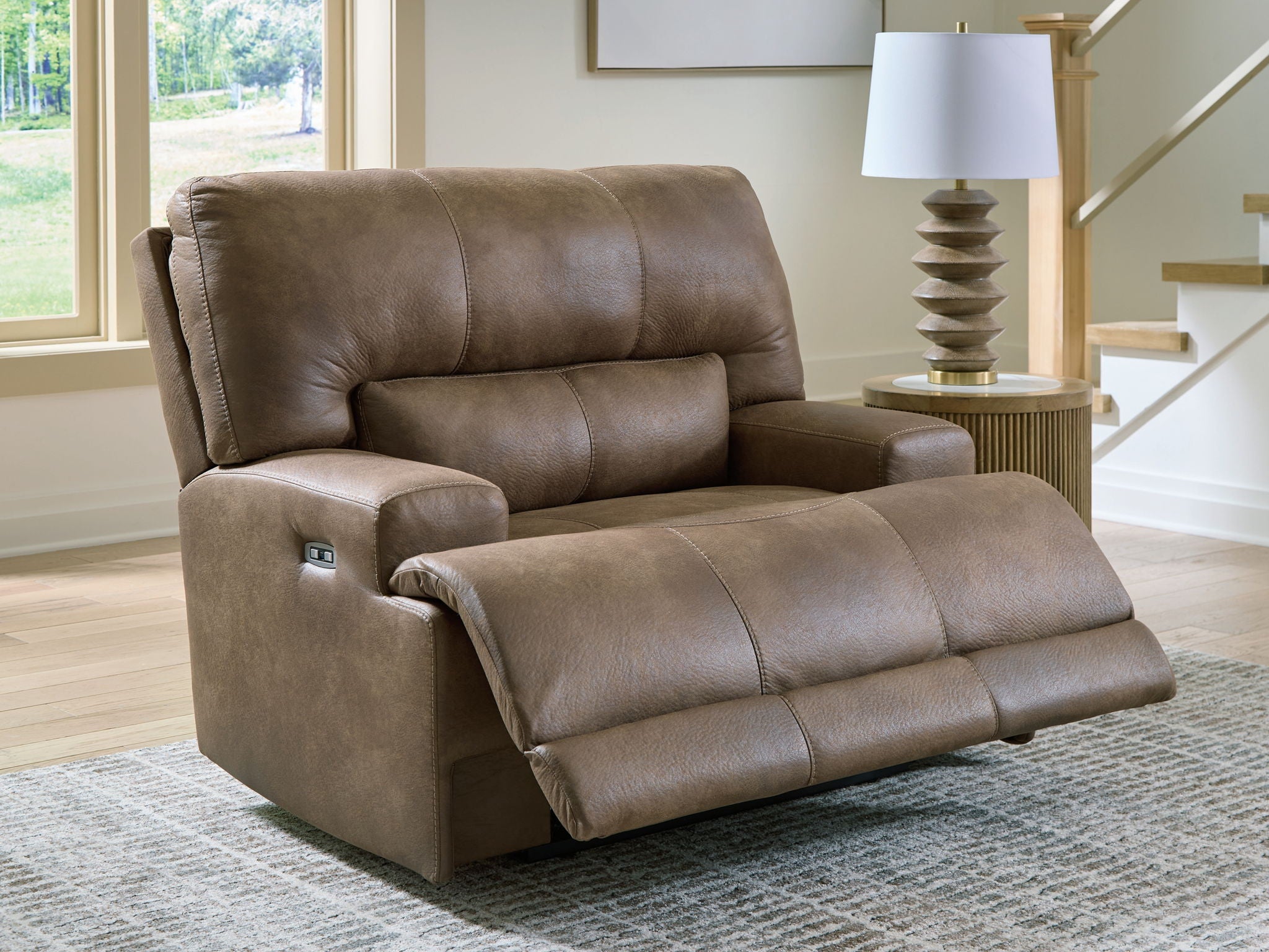Beckley Place - Earth - Power Recliner With Adjustable Headrest
