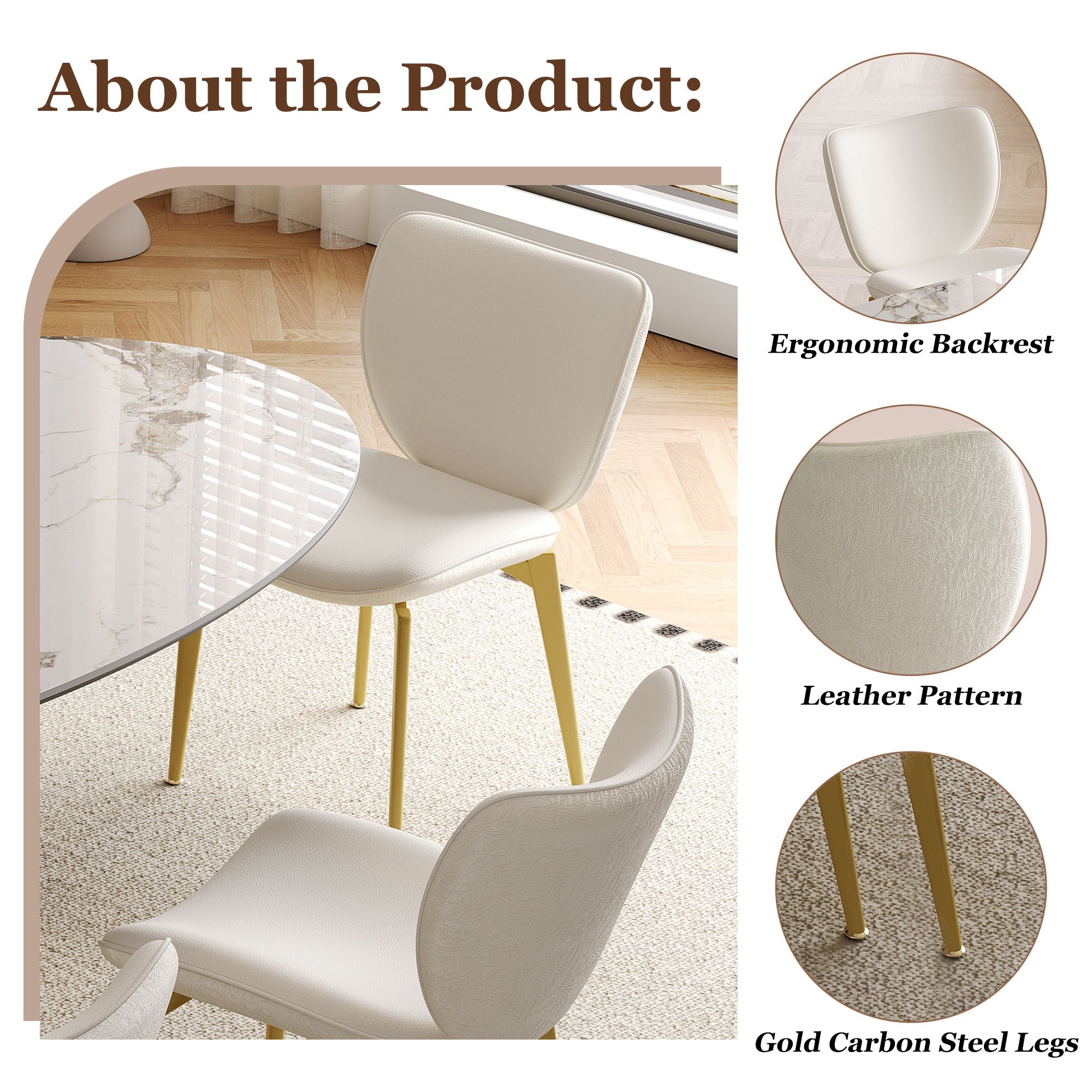 Dining Chairs (Set of 2) - Beige