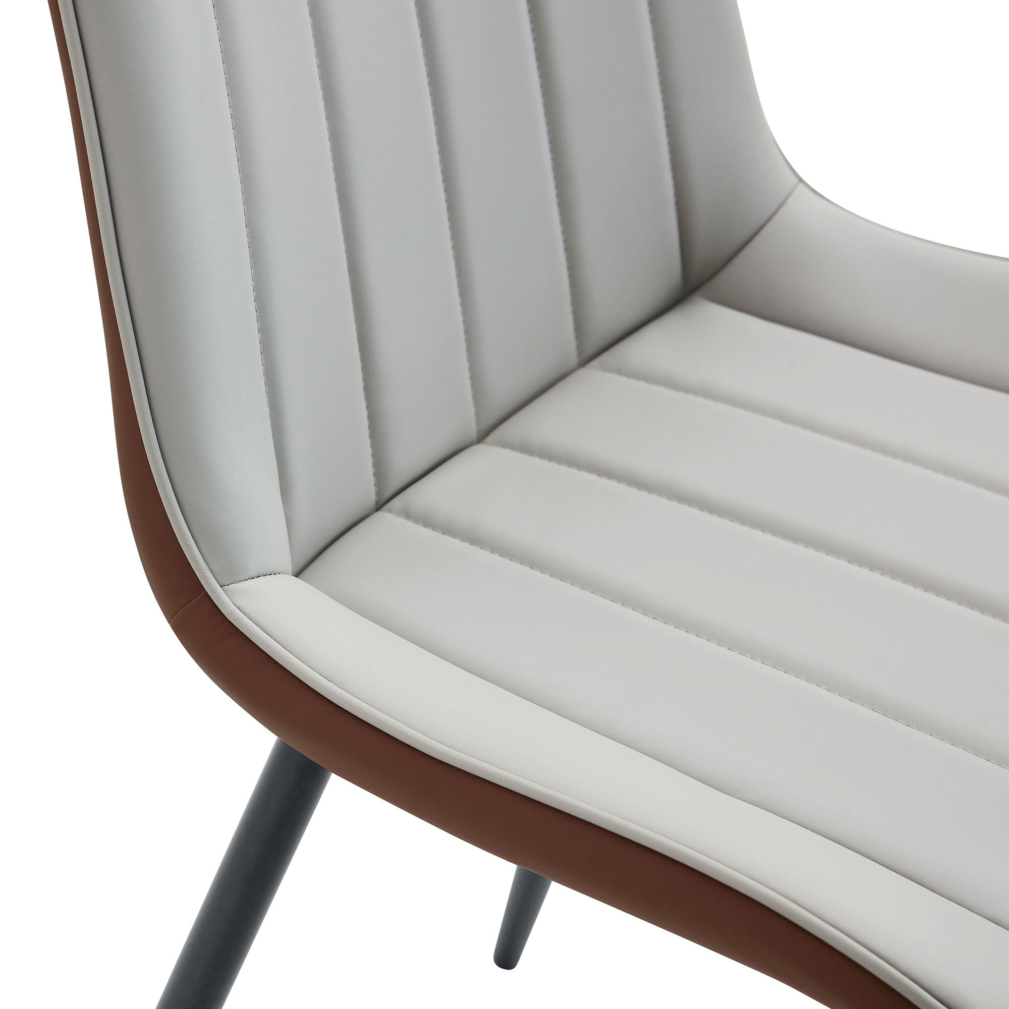 Modern Minimalist Dining Chair Set, Extended Seat Cushion