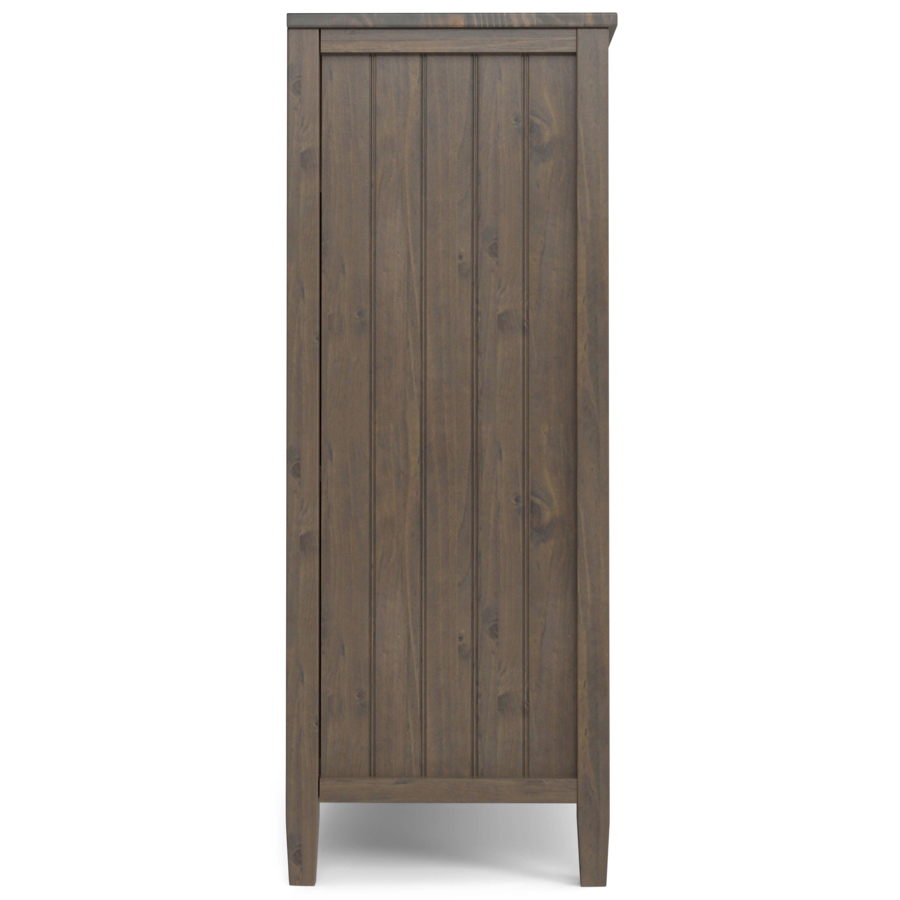 Lev - Medium Storage Cabinet - Smoky Brown - Best Buy Furniture