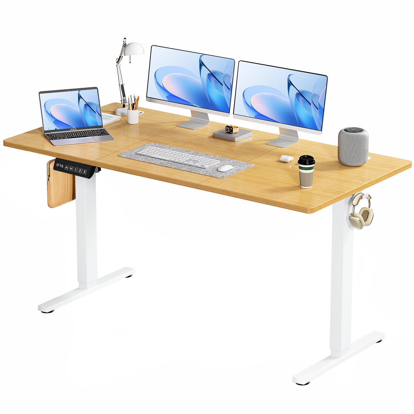 Adjustable Electric Standing Desk, 63 x 24 Inch, 3 Memory Presets