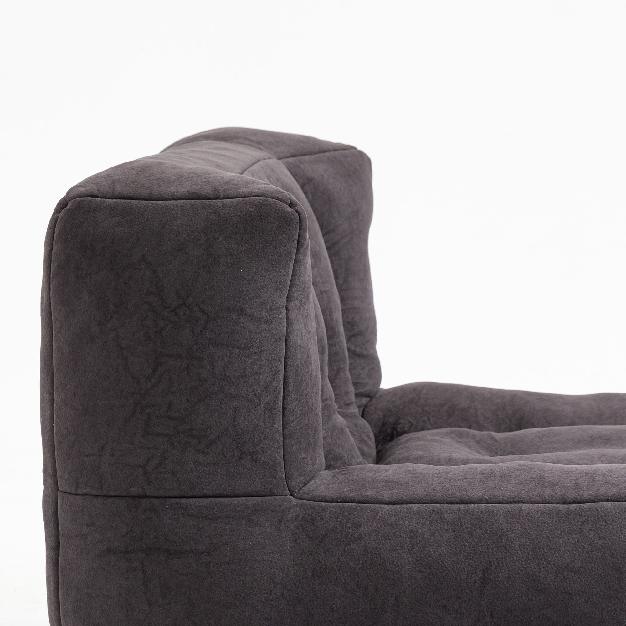 Modern Indoor Fluffy Bean Bag Chair With Memory Foam And Ottoman, Super Soft
