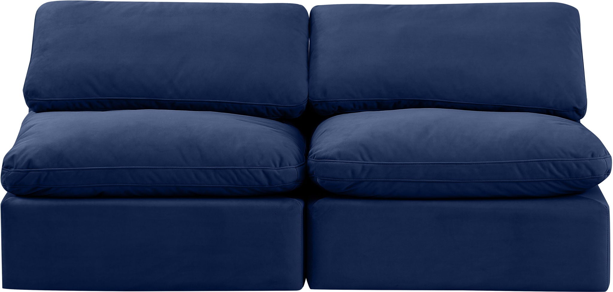 Indulge - Velvet 2 Seat Modular Armless Sofa