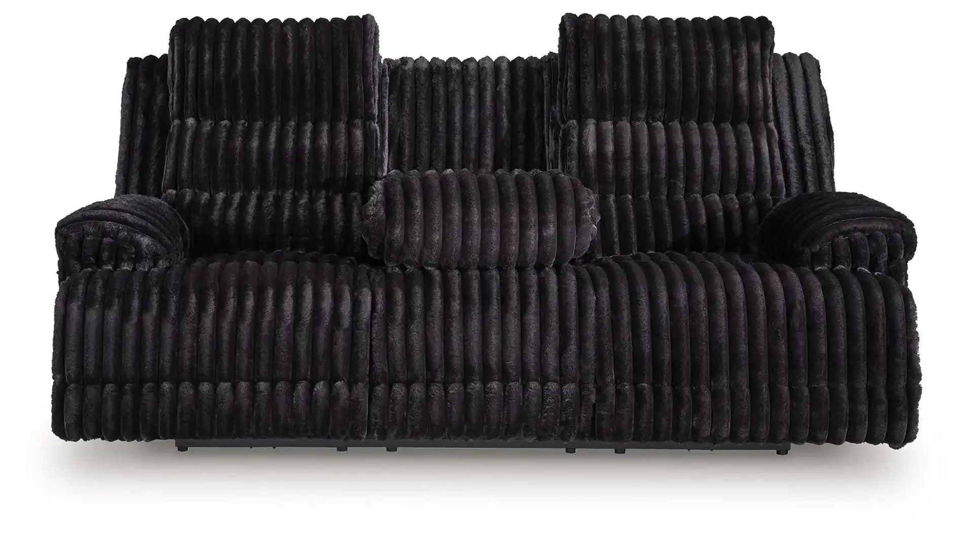 Rhine Falls - Onyx - Reclining Power Sofa With Drop Down Table