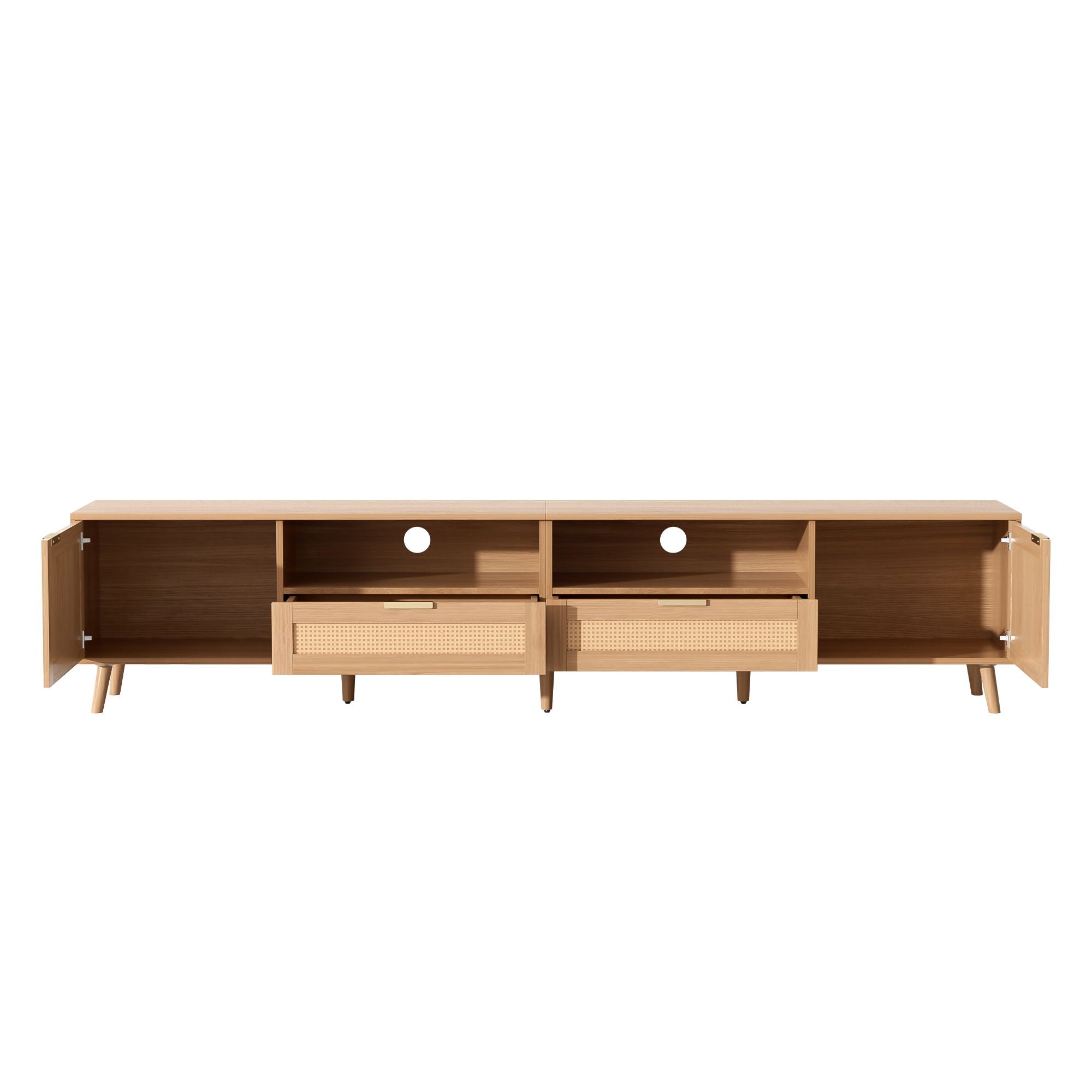 TV Stand, Media Console With Cable Management