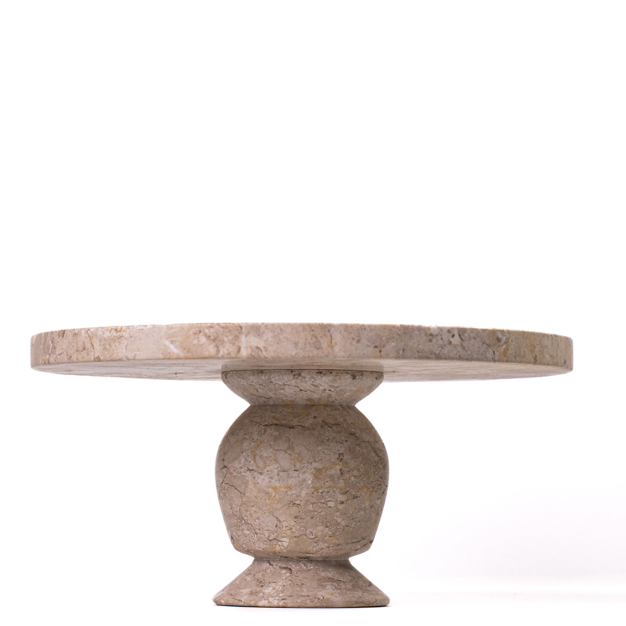 Natural Cake Stand - Travertine