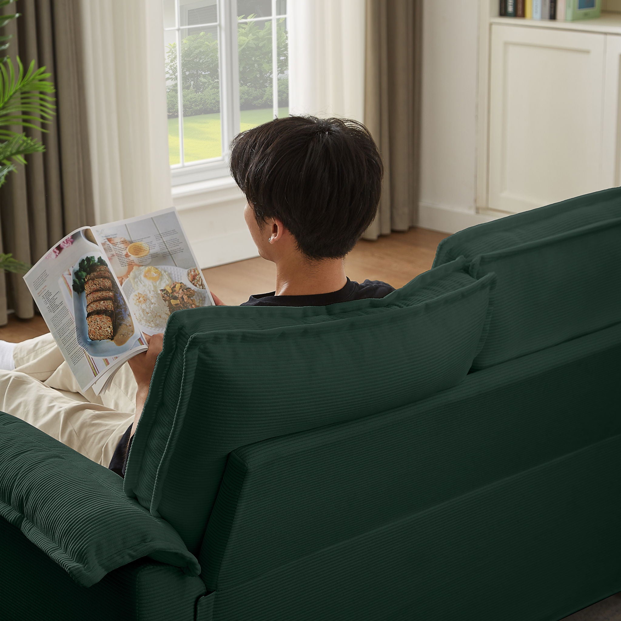 Modern U-Shaped Sectional Sofa Bed With Storage
