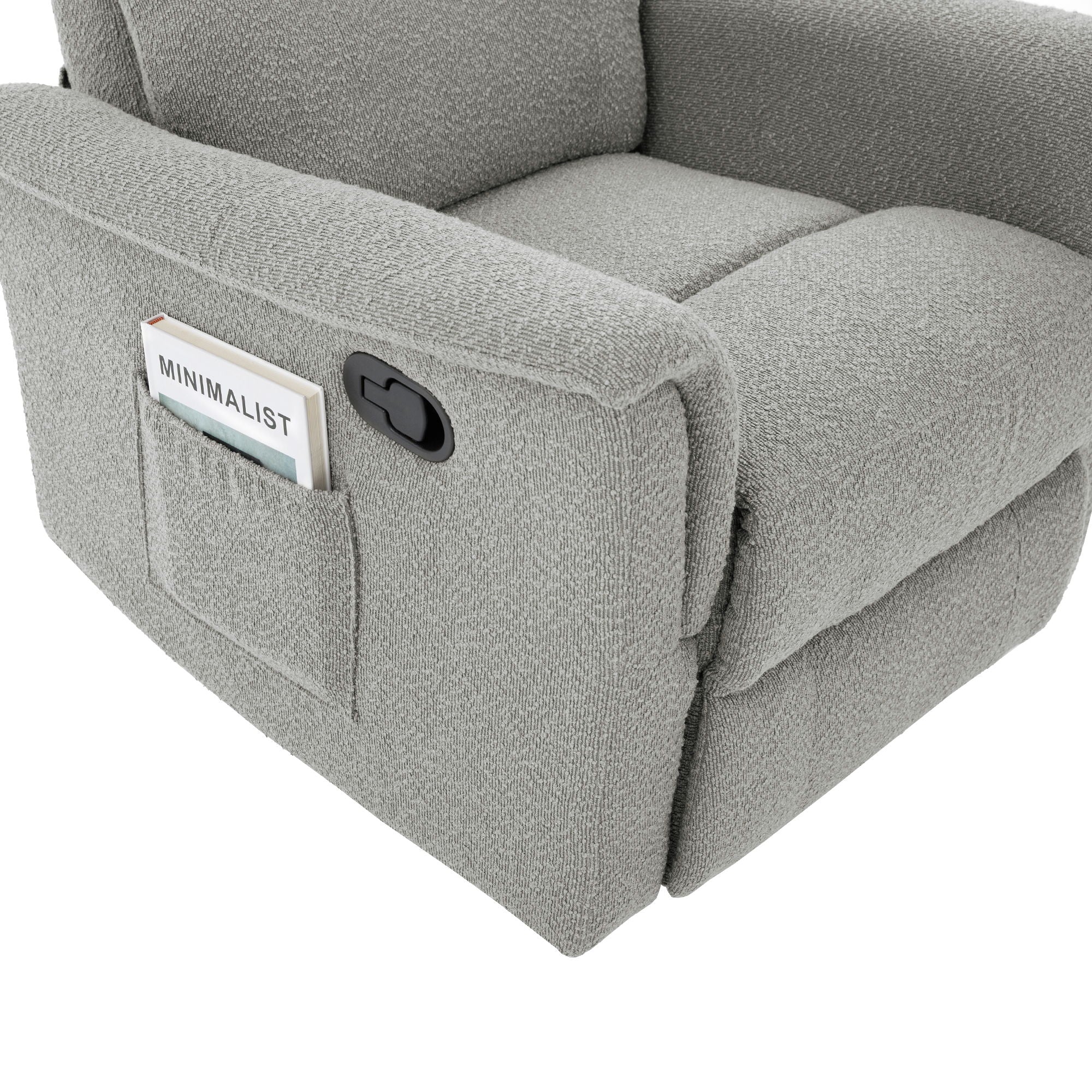 Manual Recliner Chair With 8 Point Massage And Swivel Function
