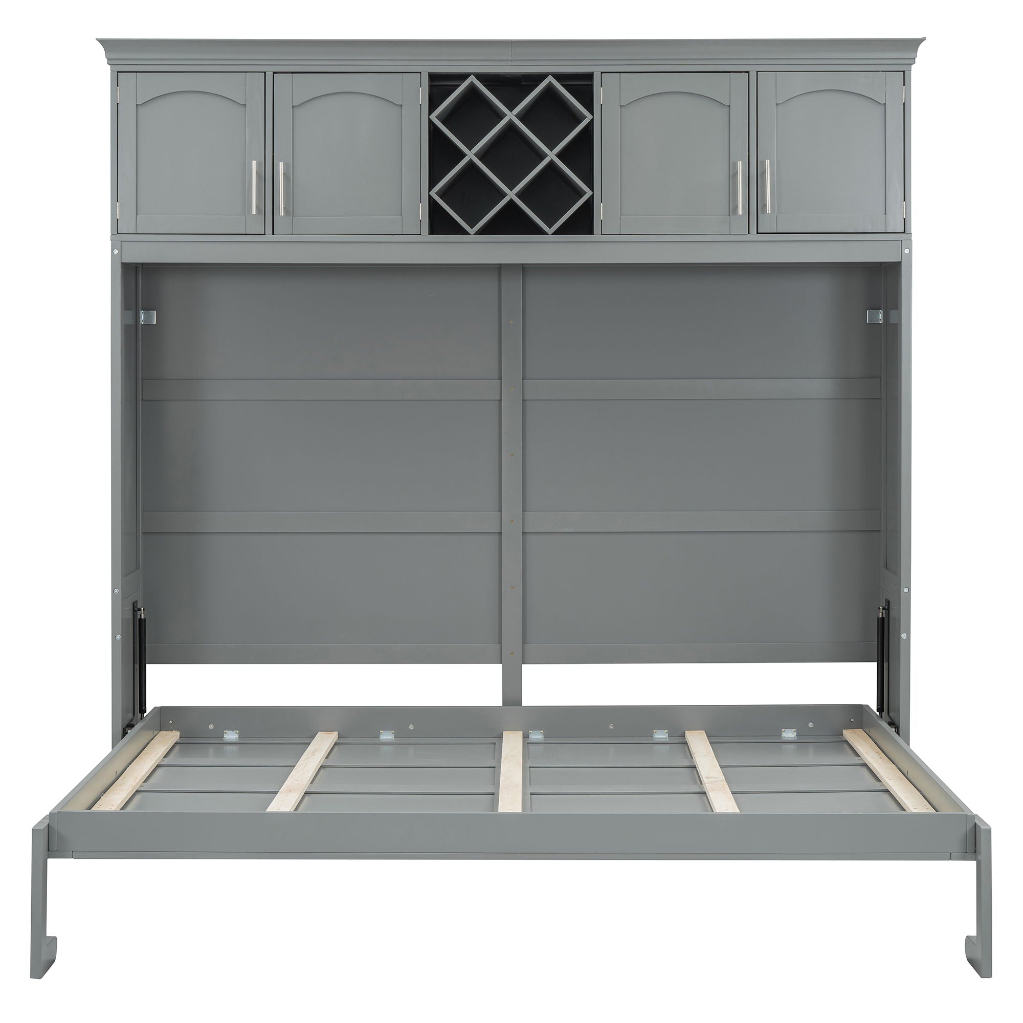 Murphy Wall Bed With Top Cabinets & Wine Rack