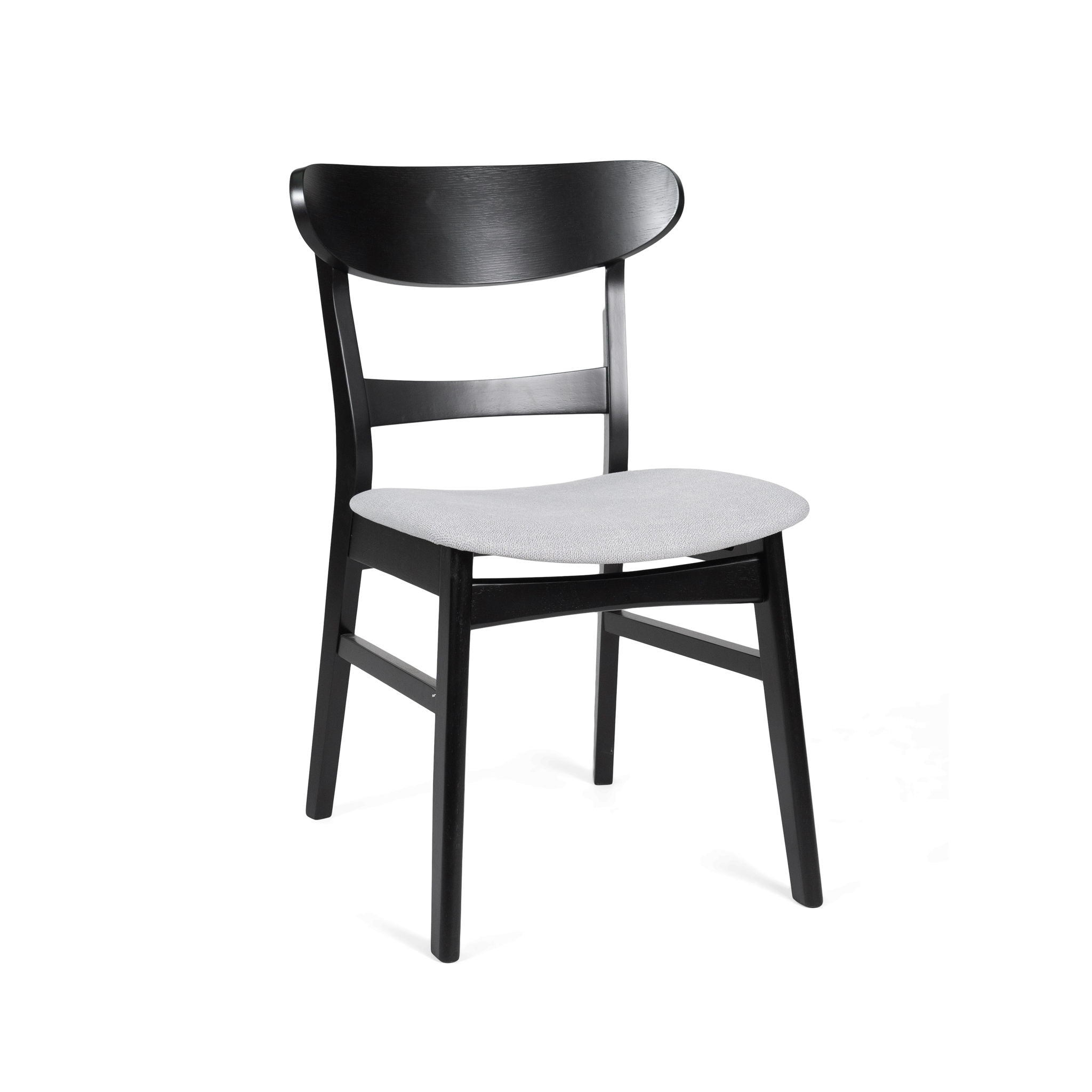 Mid Century Dining Chairs With Cushioned Seats And Wood Frame (Set of 2)